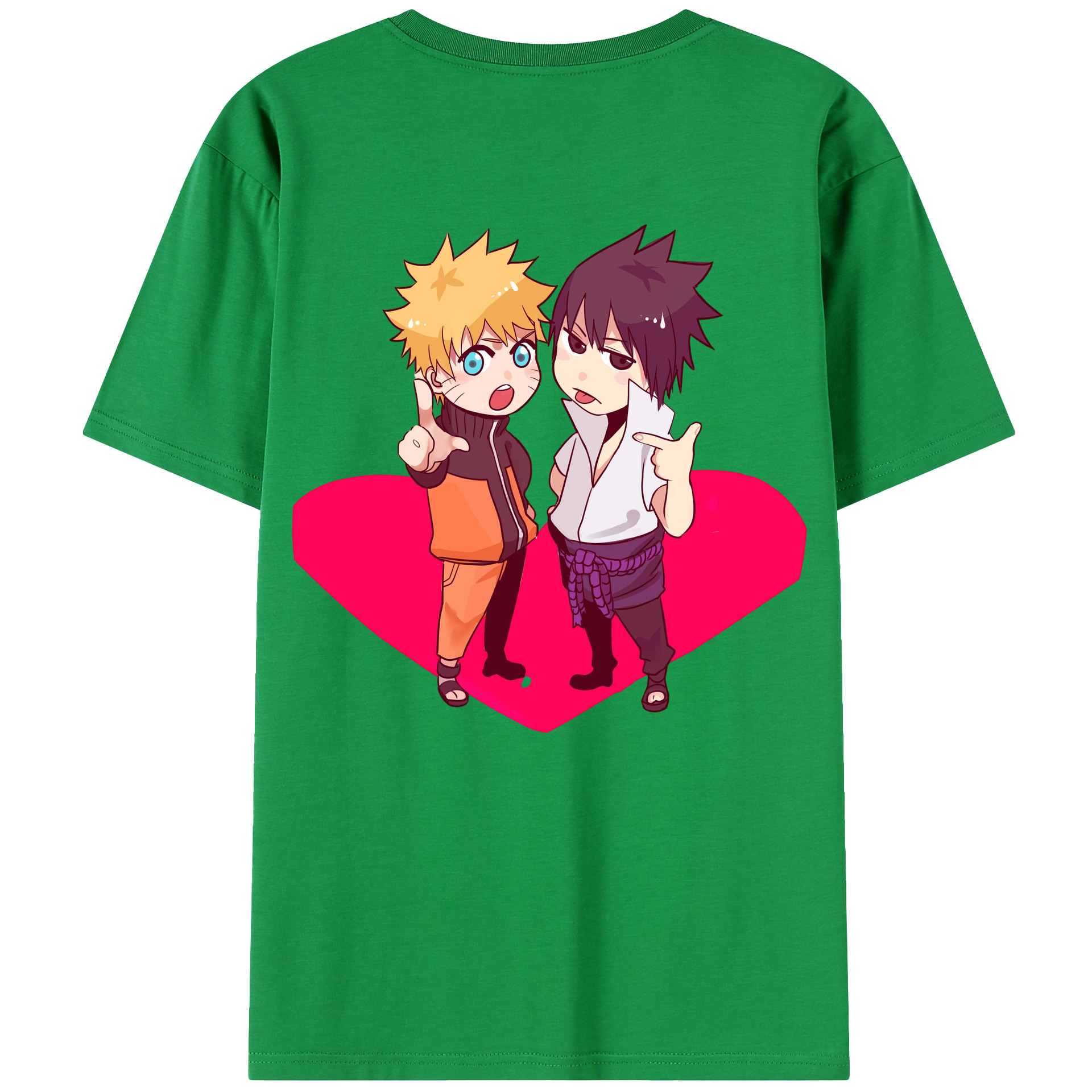 （画像用） NARUTO -ナルト- うずまき ナルト Uzumaki Naruto 綿100％ メンズ半袖Tシャツ（バックプリント） 通気性