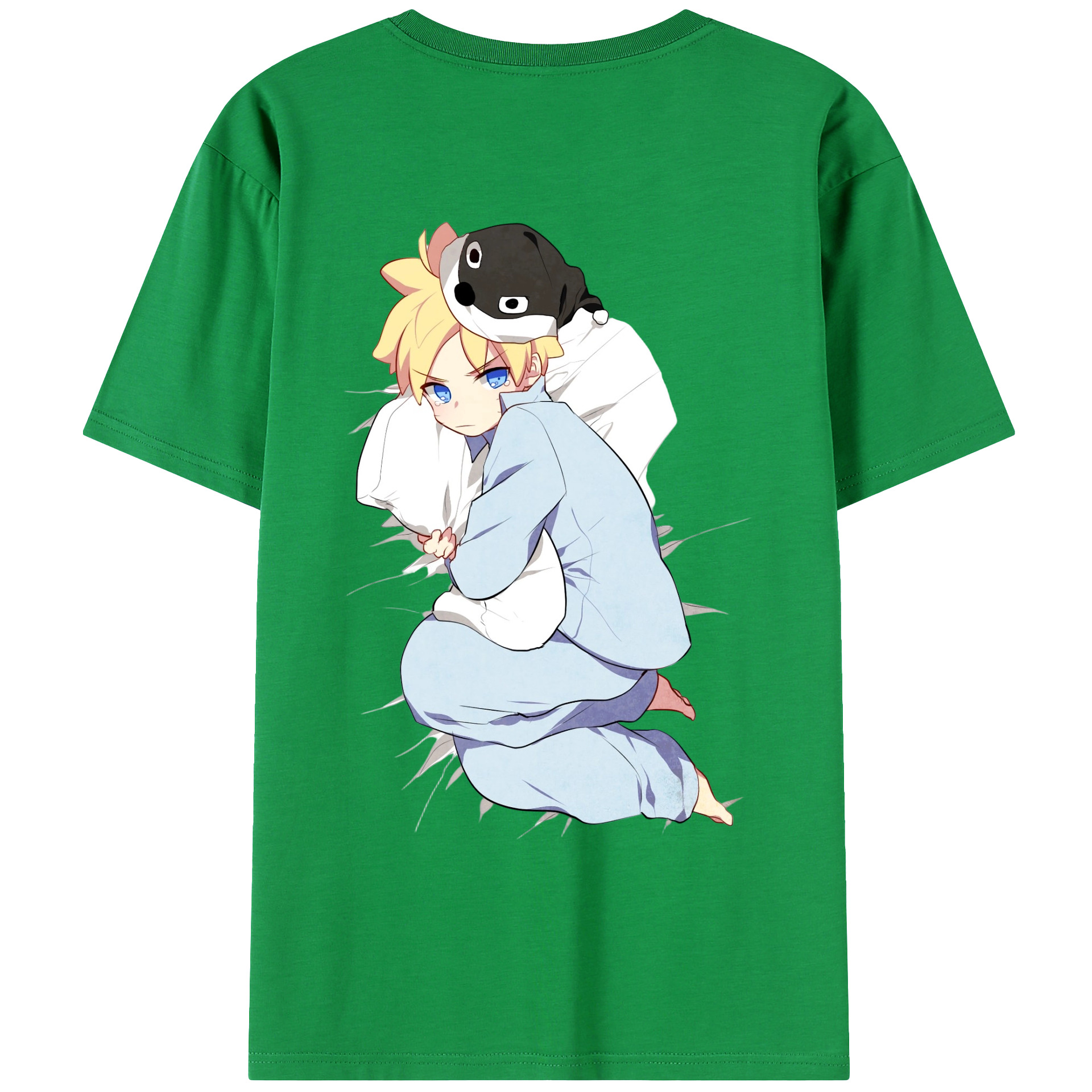 （画像用） NARUTO -ナルト- うずまき ナルト Uzumaki Naruto 綿100％ メンズ半袖Tシャツ（バックプリント） 通気性