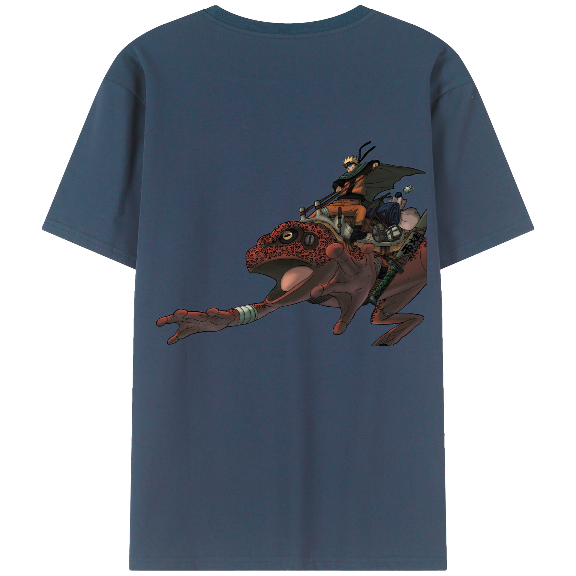 （画像用） NARUTO -ナルト- うずまき ナルト Uzumaki Naruto 綿100％ メンズ半袖Tシャツ（バックプリント） 通気性