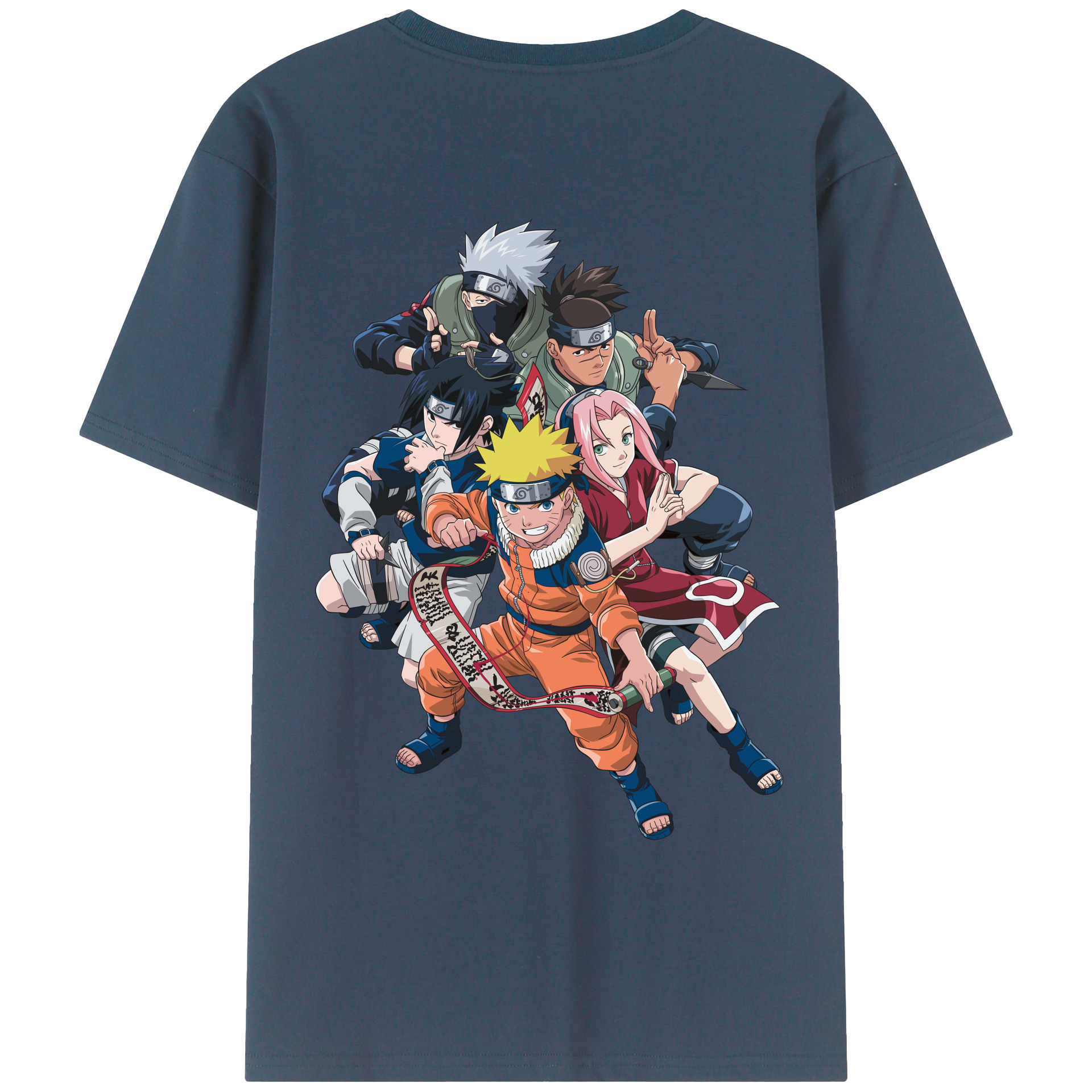 （画像用） NARUTO -ナルト- うずまき ナルト Uzumaki Naruto 綿100％ メンズ半袖Tシャツ（バックプリント） 通気性