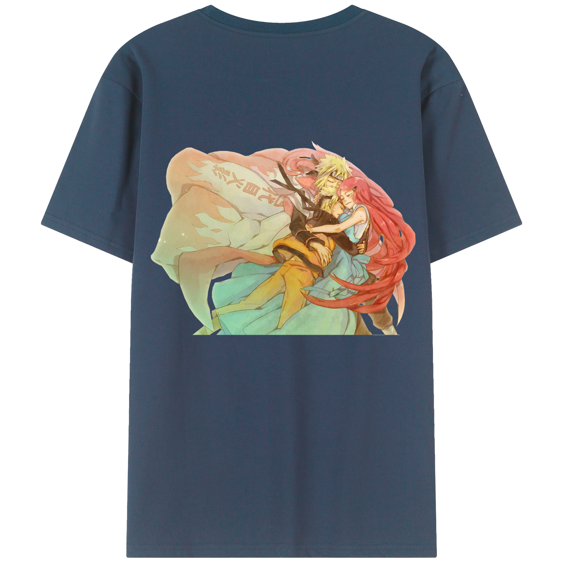 （画像用） NARUTO -ナルト- うずまき ナルト Uzumaki Naruto 綿100％ メンズ半袖Tシャツ（バックプリント） 通気性