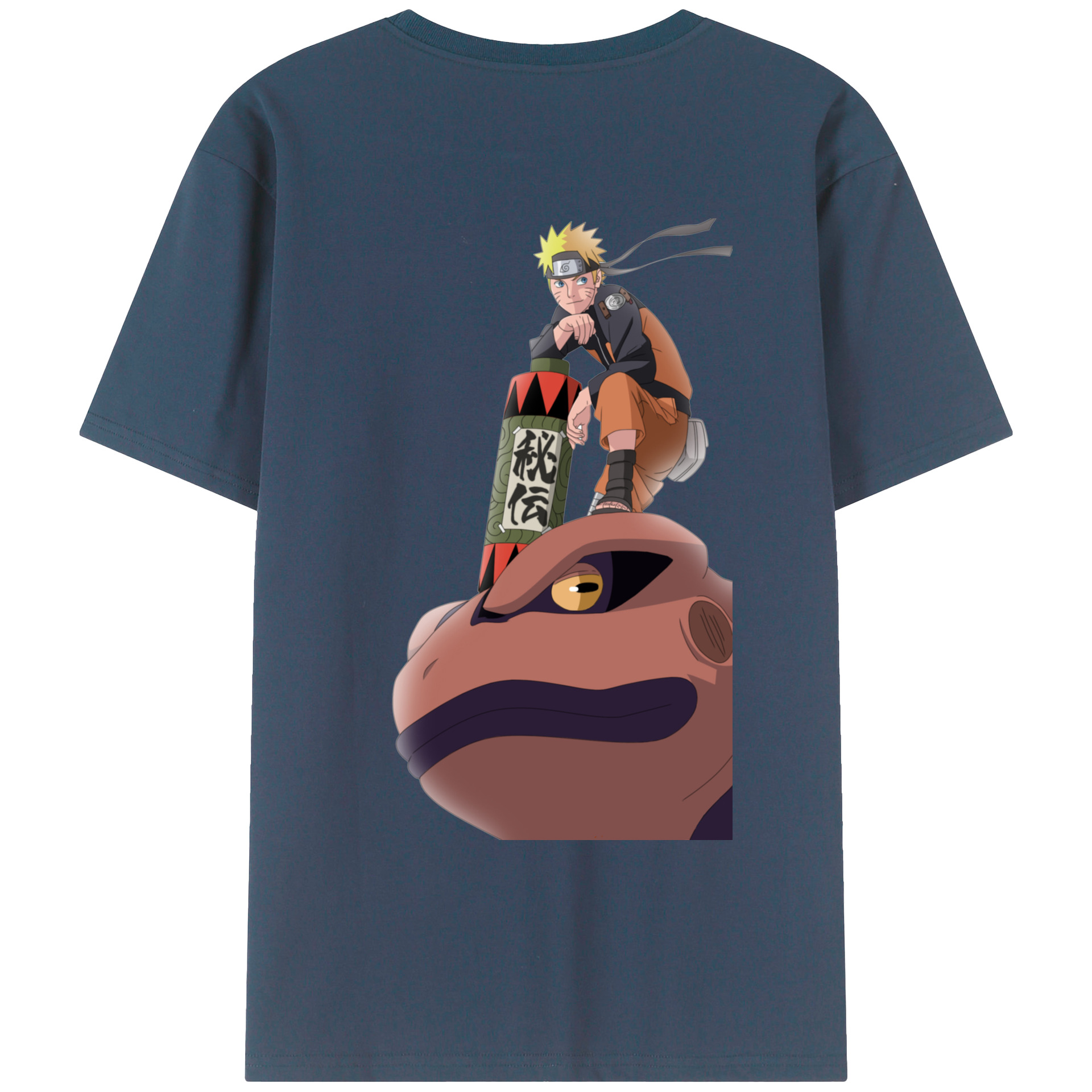 （画像用） NARUTO -ナルト- うずまき ナルト Uzumaki Naruto 綿100％ メンズ半袖Tシャツ（バックプリント） 通気性