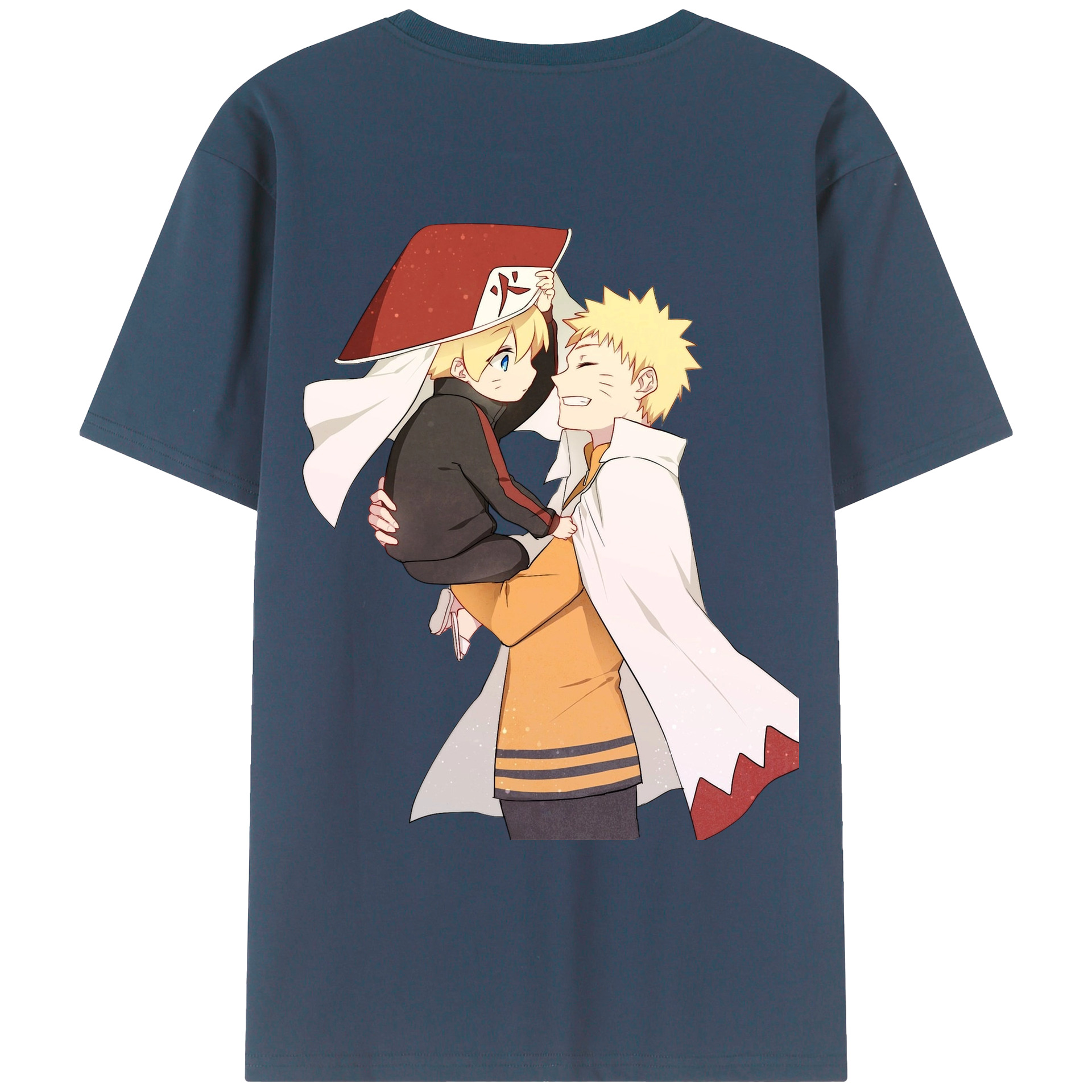 （画像用） NARUTO -ナルト- うずまき ナルト Uzumaki Naruto 綿100％ メンズ半袖Tシャツ（バックプリント） 通気性