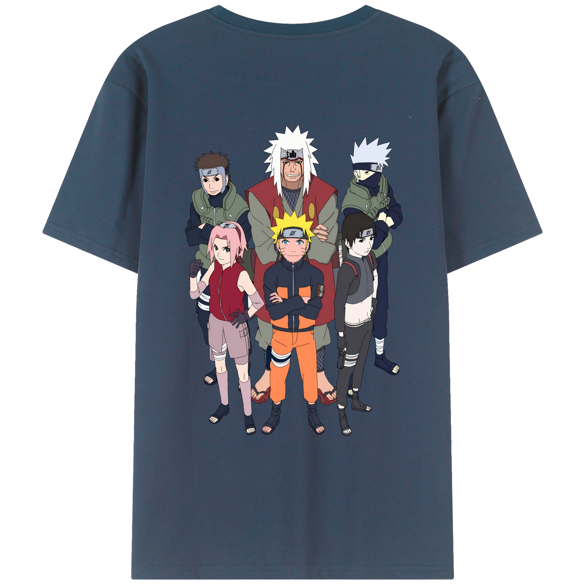 （画像用） NARUTO -ナルト- うずまき ナルト Uzumaki Naruto 綿100％ メンズ半袖Tシャツ（バックプリント） 通気性
