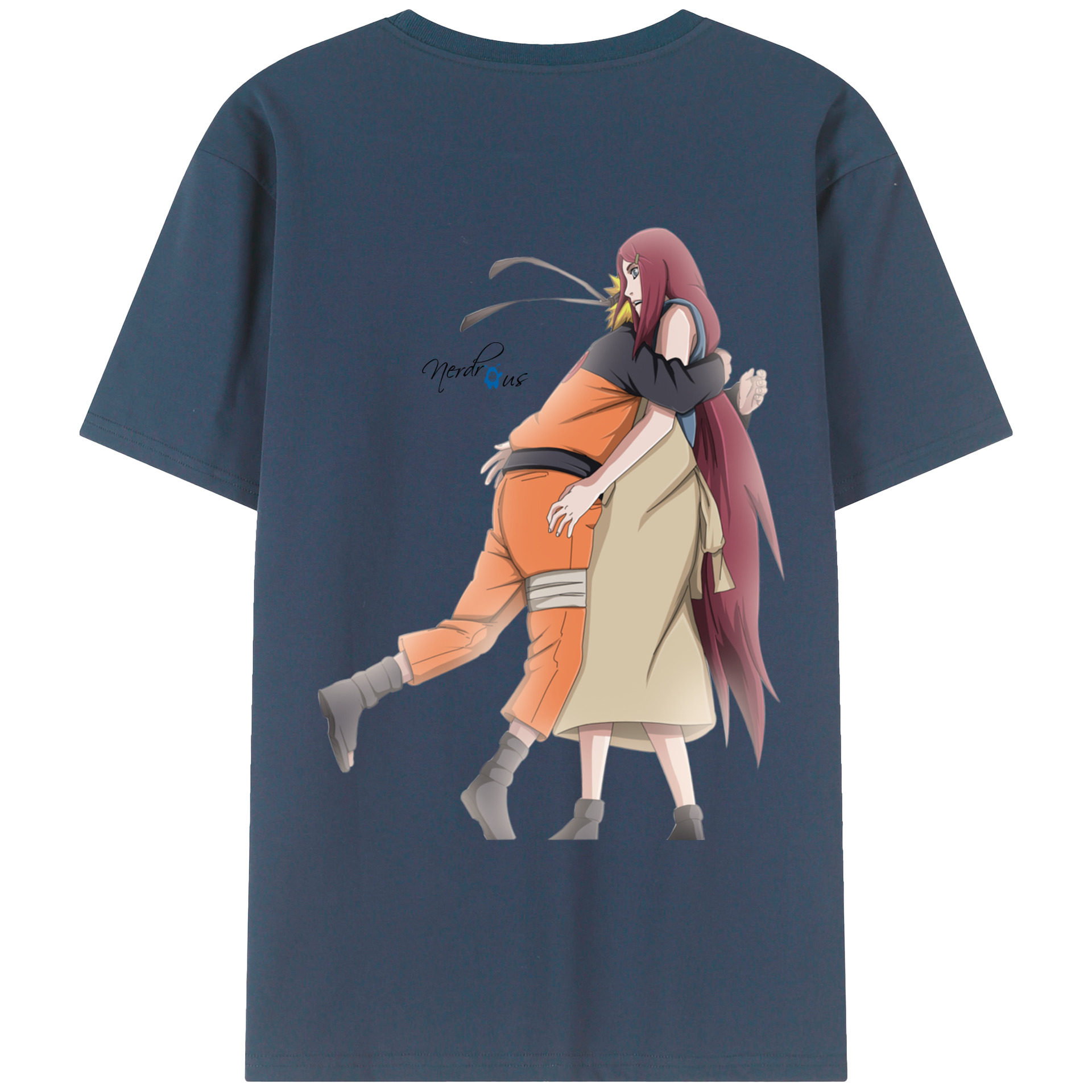 （画像用） NARUTO -ナルト- うずまき ナルト Uzumaki Naruto 綿100％ メンズ半袖Tシャツ（バックプリント） 通気性