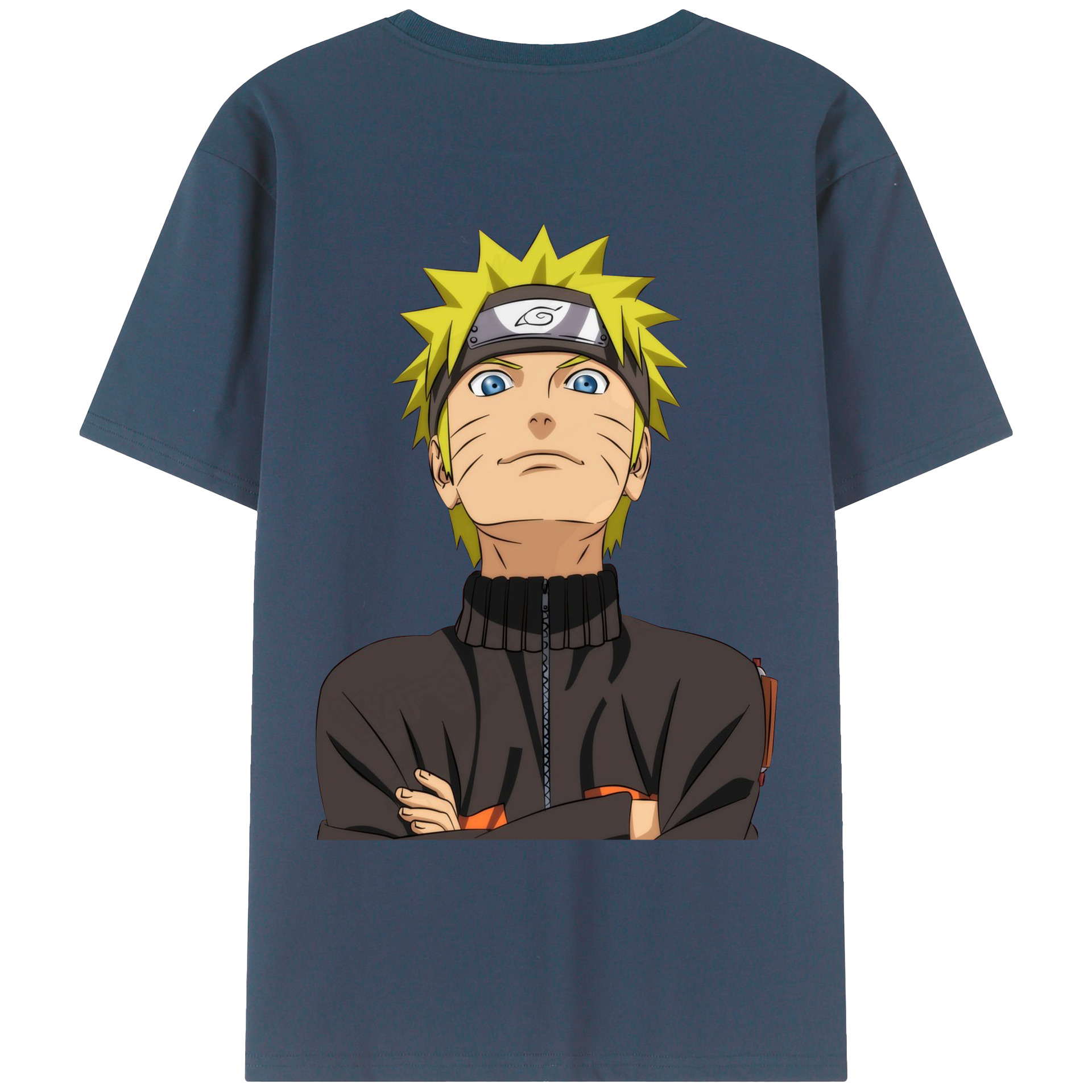 （画像用） NARUTO -ナルト- うずまき ナルト Uzumaki Naruto 綿100％ メンズ半袖Tシャツ（バックプリント） 通気性
