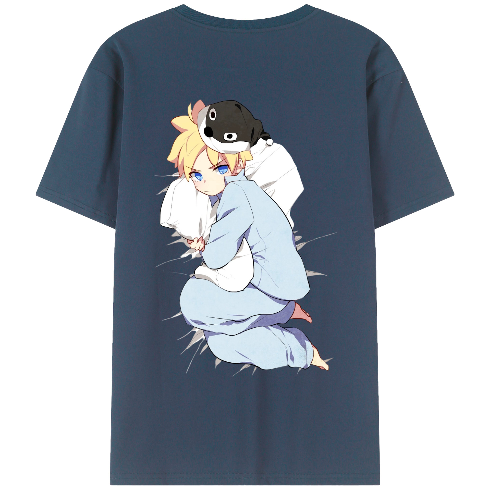 （画像用） NARUTO -ナルト- うずまき ナルト Uzumaki Naruto 綿100％ メンズ半袖Tシャツ（バックプリント） 通気性