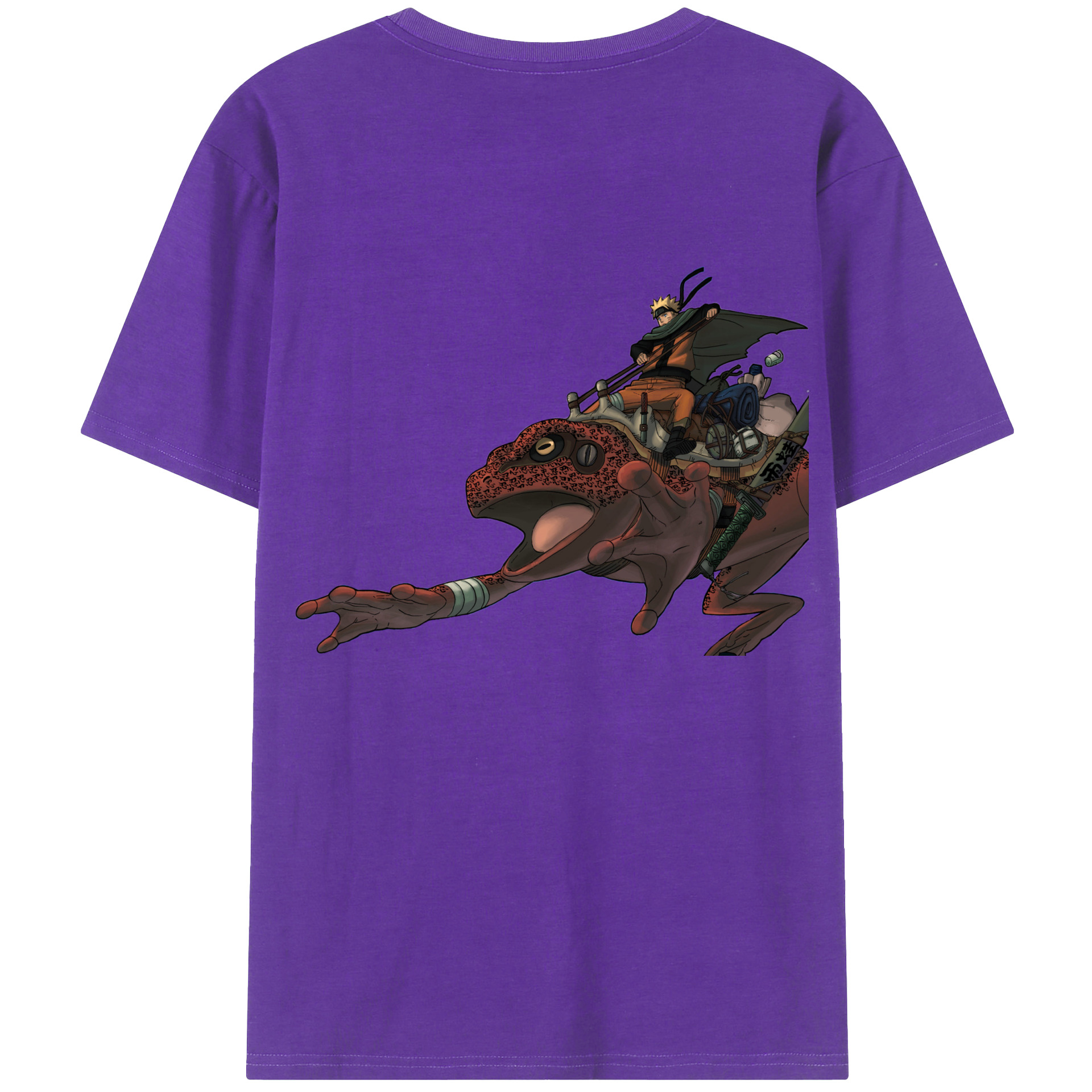 （画像用） NARUTO -ナルト- うずまき ナルト Uzumaki Naruto 綿100％ メンズ半袖Tシャツ（バックプリント） 通気性
