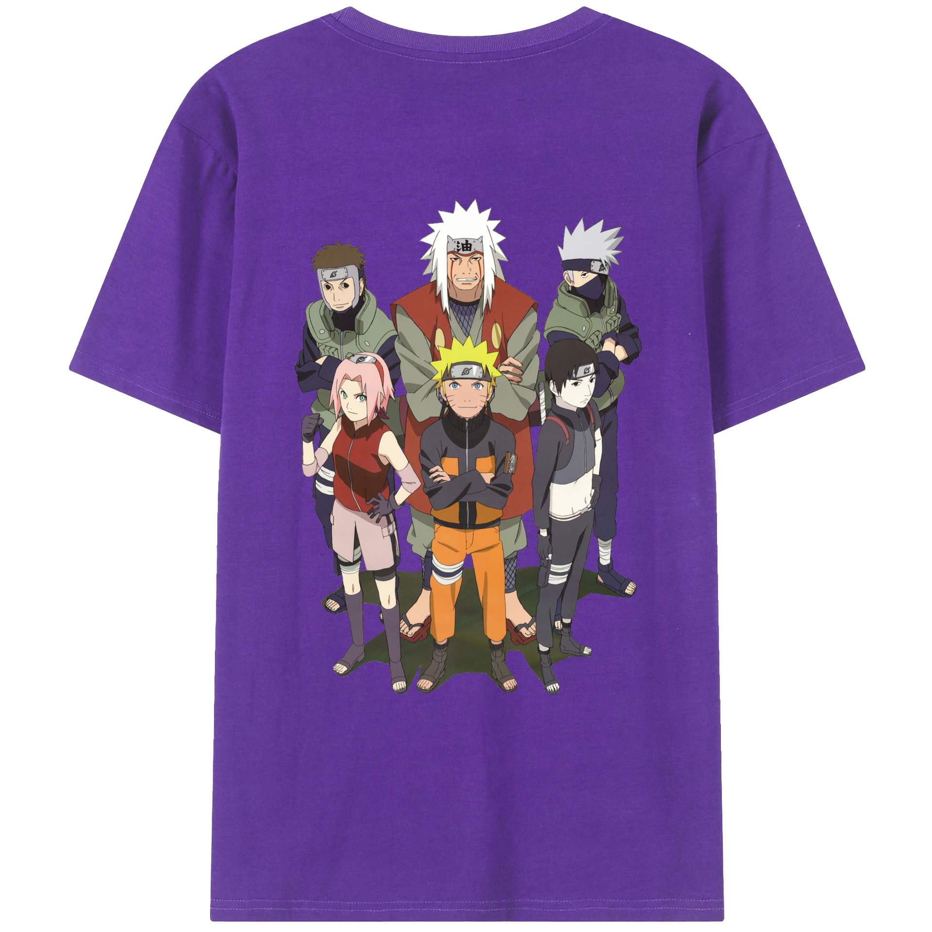 （画像用） NARUTO -ナルト- うずまき ナルト Uzumaki Naruto 綿100％ メンズ半袖Tシャツ（バックプリント） 通気性