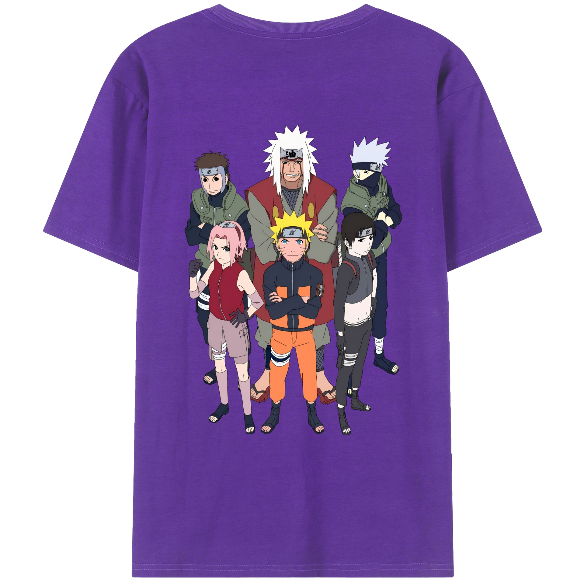 （画像用） NARUTO -ナルト- うずまき ナルト Uzumaki Naruto 綿100％ メンズ半袖Tシャツ（バックプリント） 通気性