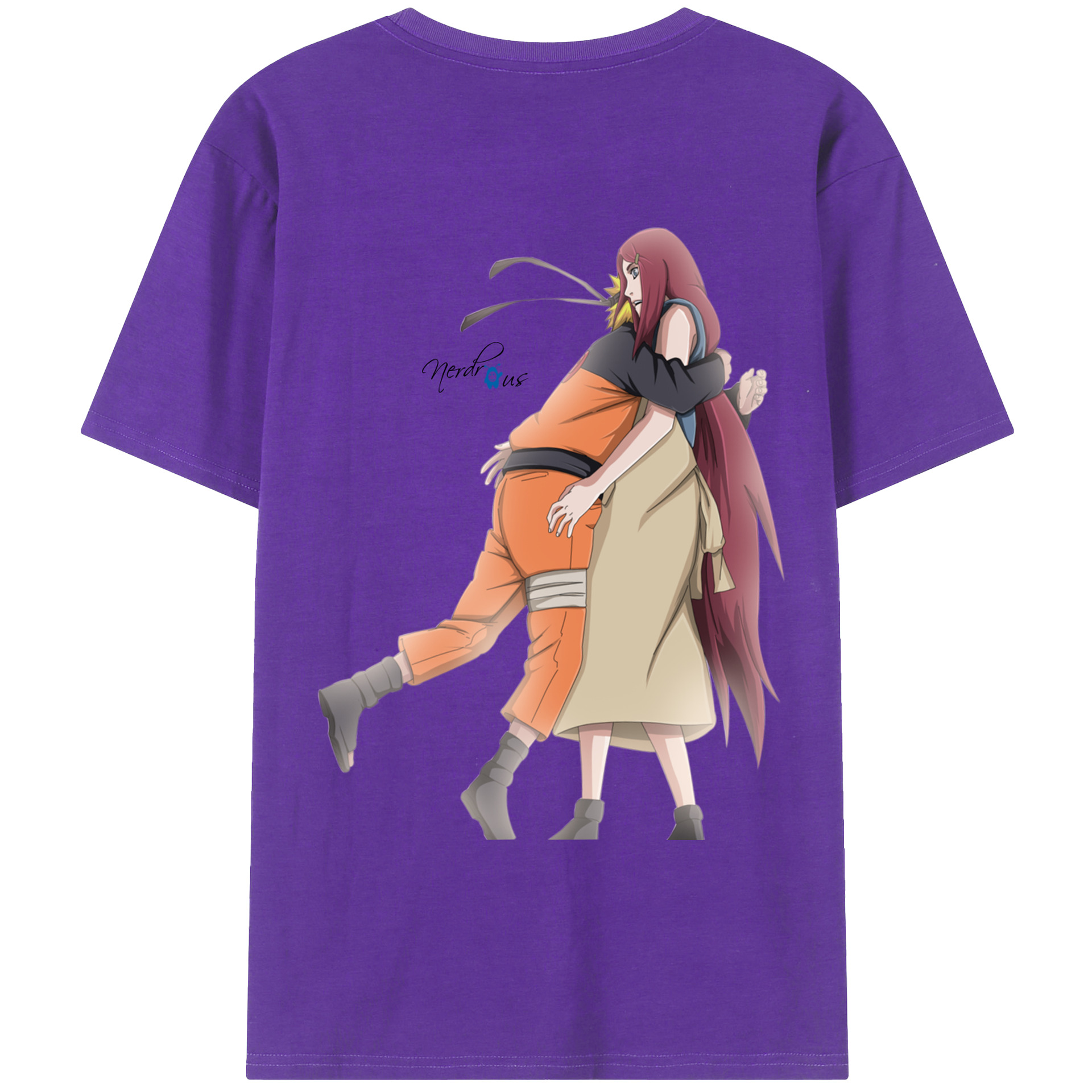 （画像用） NARUTO -ナルト- うずまき ナルト Uzumaki Naruto 綿100％ メンズ半袖Tシャツ（バックプリント） 通気性
