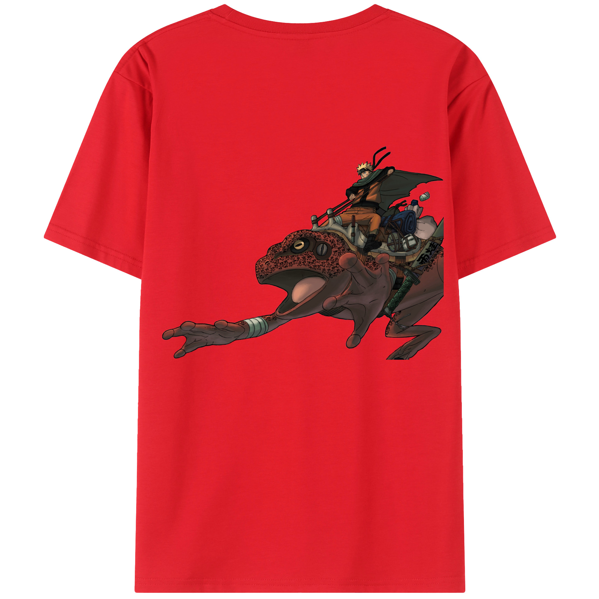 （画像用） NARUTO -ナルト- うずまき ナルト Uzumaki Naruto 綿100％ メンズ半袖Tシャツ（バックプリント） 通気性