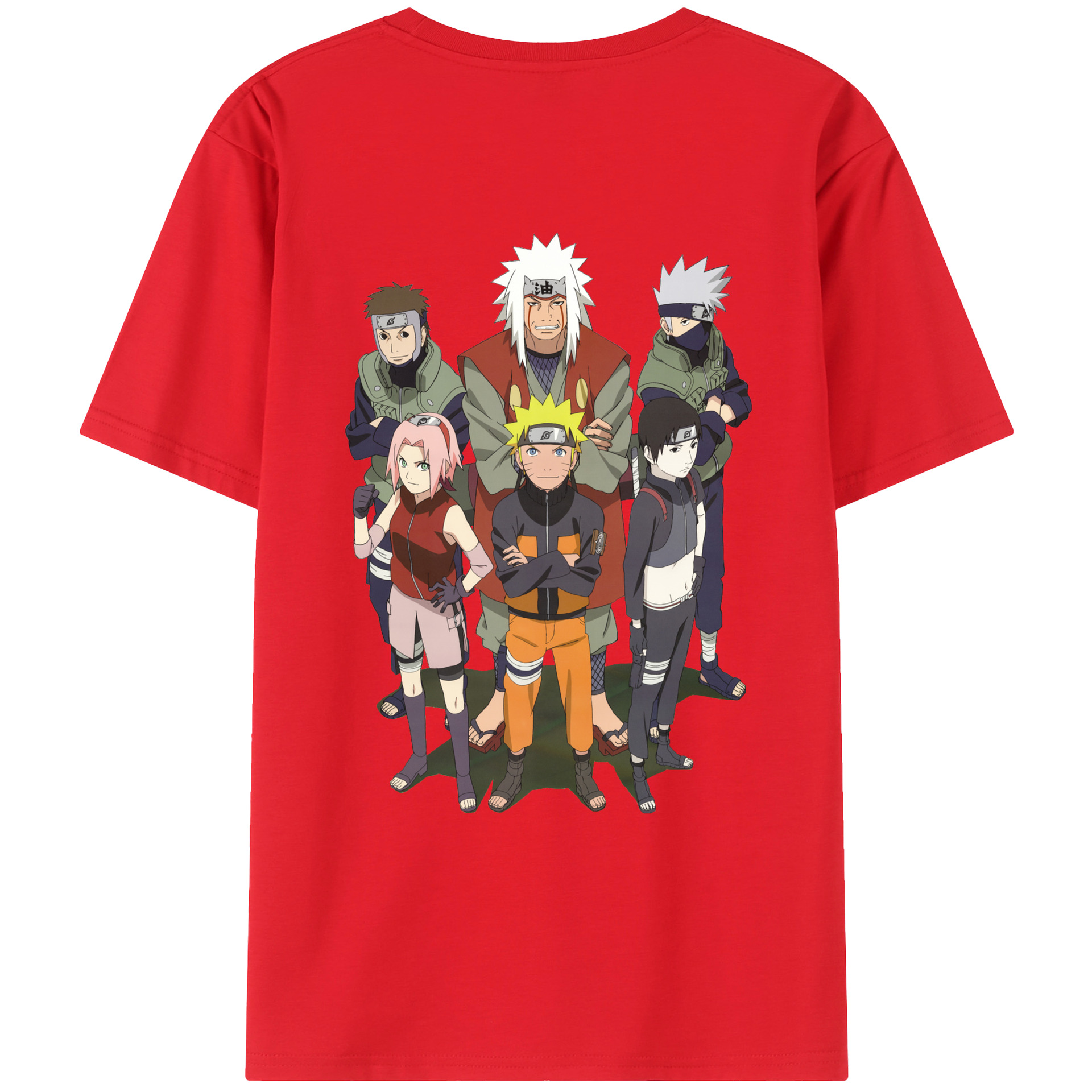 （画像用） NARUTO -ナルト- うずまき ナルト Uzumaki Naruto 綿100％ メンズ半袖Tシャツ（バックプリント） 通気性