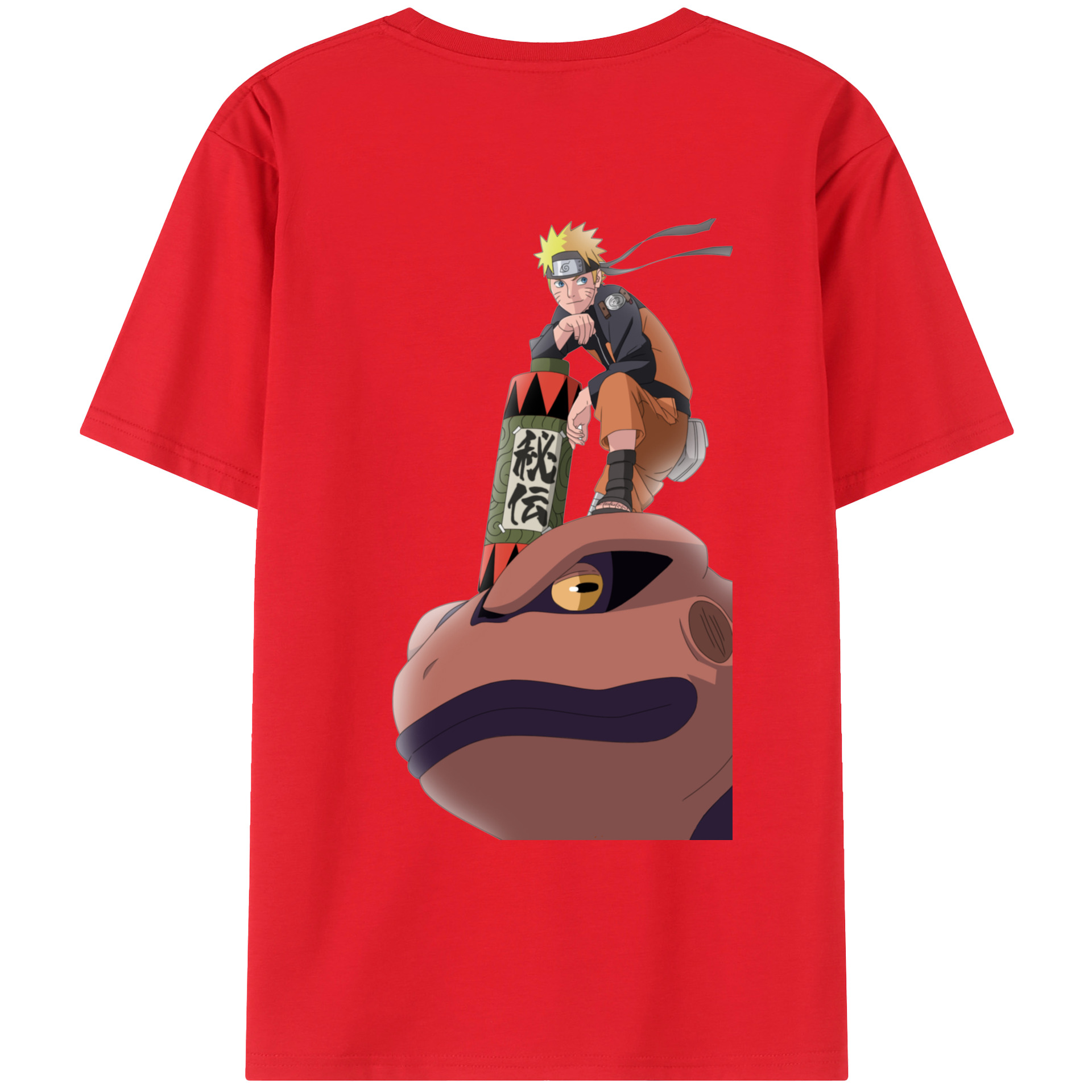 （画像用） NARUTO -ナルト- うずまき ナルト Uzumaki Naruto 綿100％ メンズ半袖Tシャツ（バックプリント） 通気性