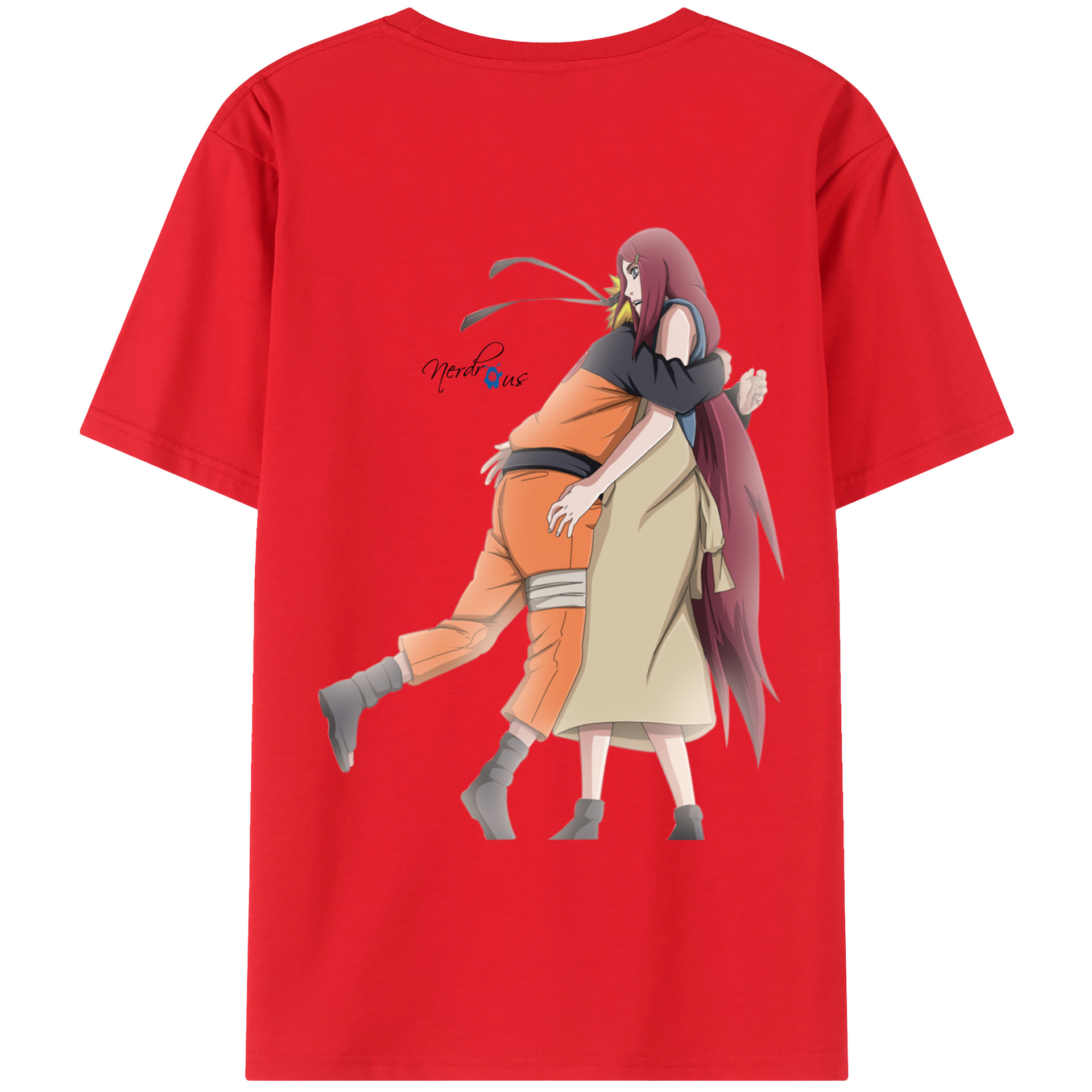 （画像用） NARUTO -ナルト- うずまき ナルト Uzumaki Naruto 綿100％ メンズ半袖Tシャツ（バックプリント） 通気性