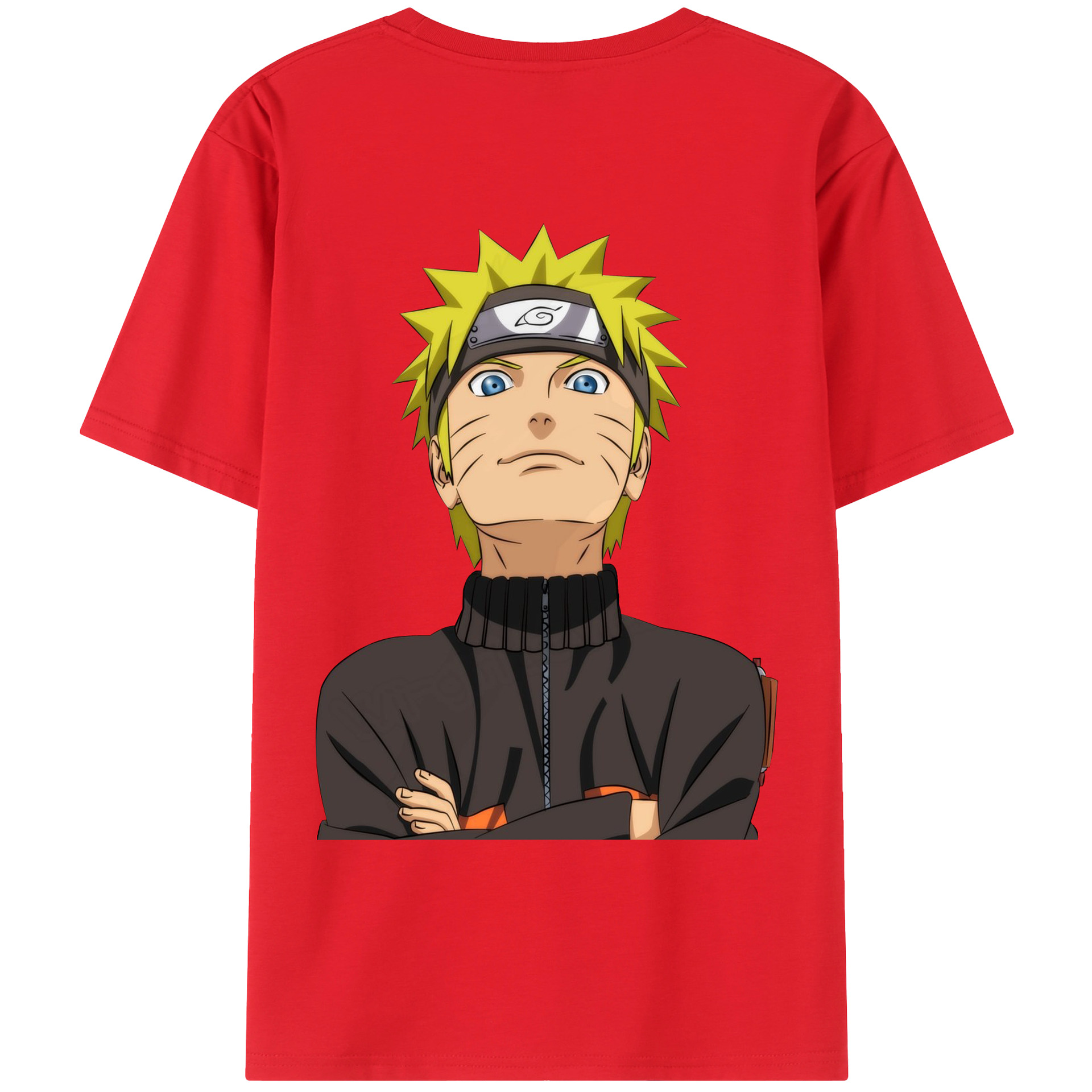 （画像用） NARUTO -ナルト- うずまき ナルト Uzumaki Naruto 綿100％ メンズ半袖Tシャツ（バックプリント） 通気性