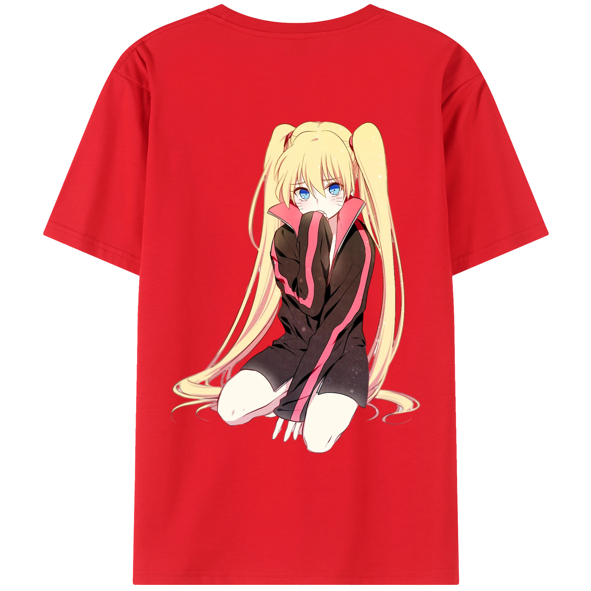 （画像用） NARUTO -ナルト- うずまき ナルト Uzumaki Naruto 綿100％ メンズ半袖Tシャツ（バックプリント） 通気性