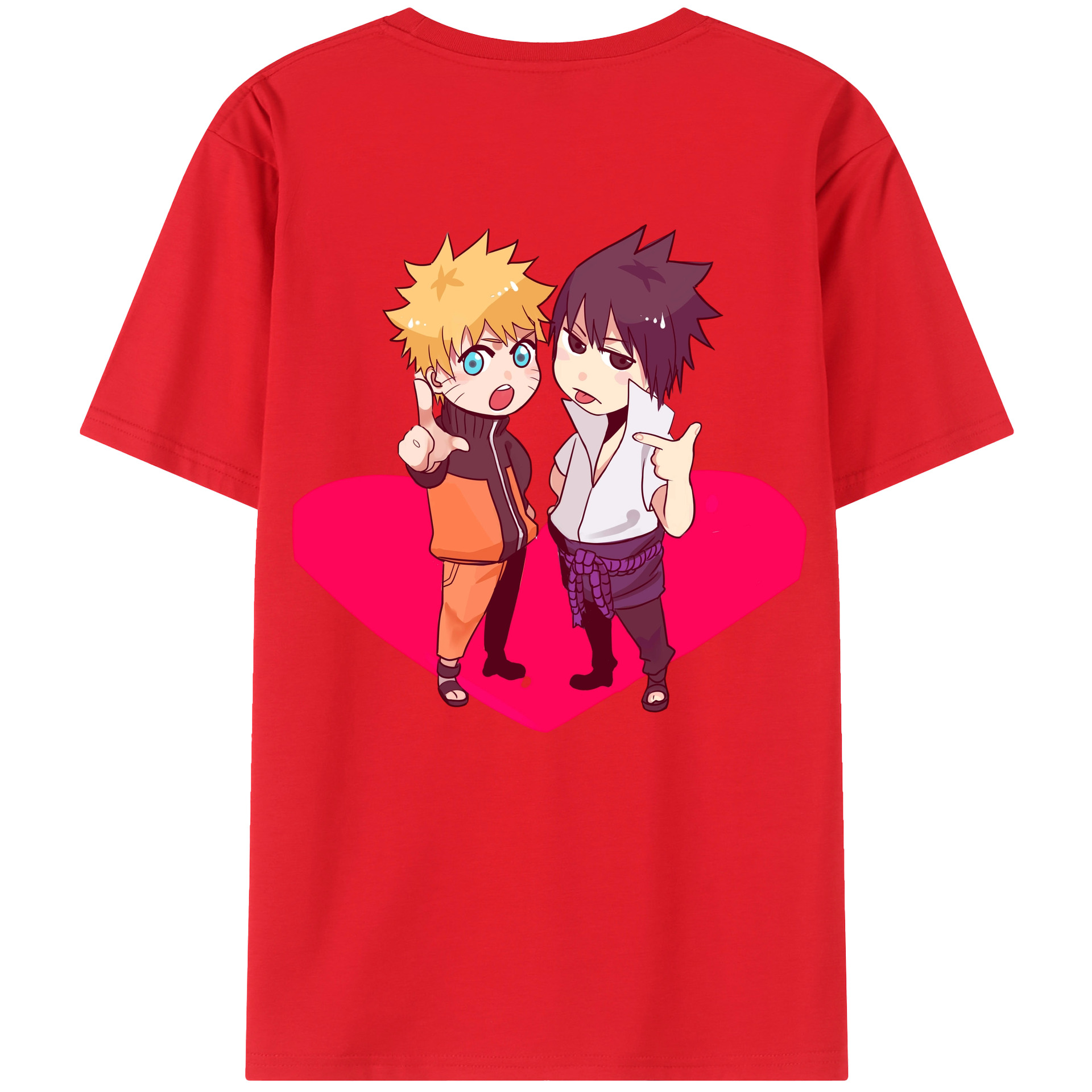 （画像用） NARUTO -ナルト- うずまき ナルト Uzumaki Naruto 綿100％ メンズ半袖Tシャツ（バックプリント） 通気性
