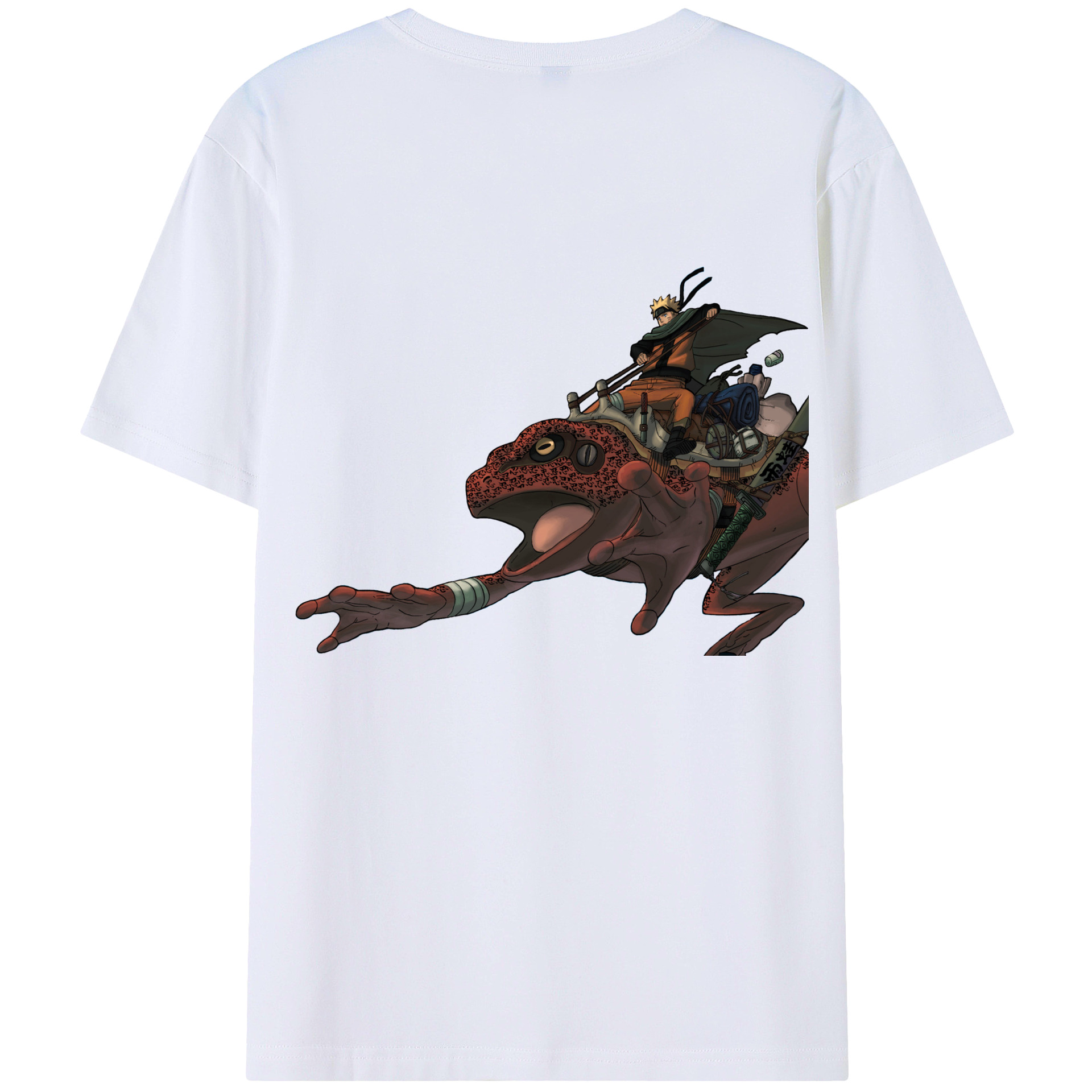 （画像用） NARUTO -ナルト- うずまき ナルト Uzumaki Naruto 綿100％ メンズ半袖Tシャツ（バックプリント） 通気性