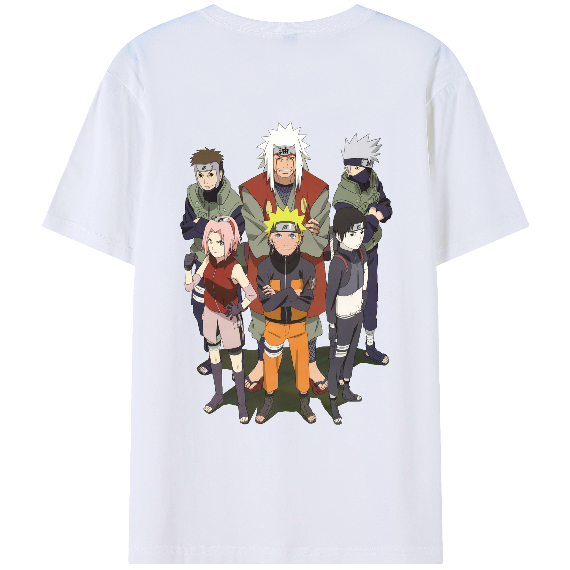 （画像用） NARUTO -ナルト- うずまき ナルト Uzumaki Naruto 綿100％ メンズ半袖Tシャツ（バックプリント） 通気性
