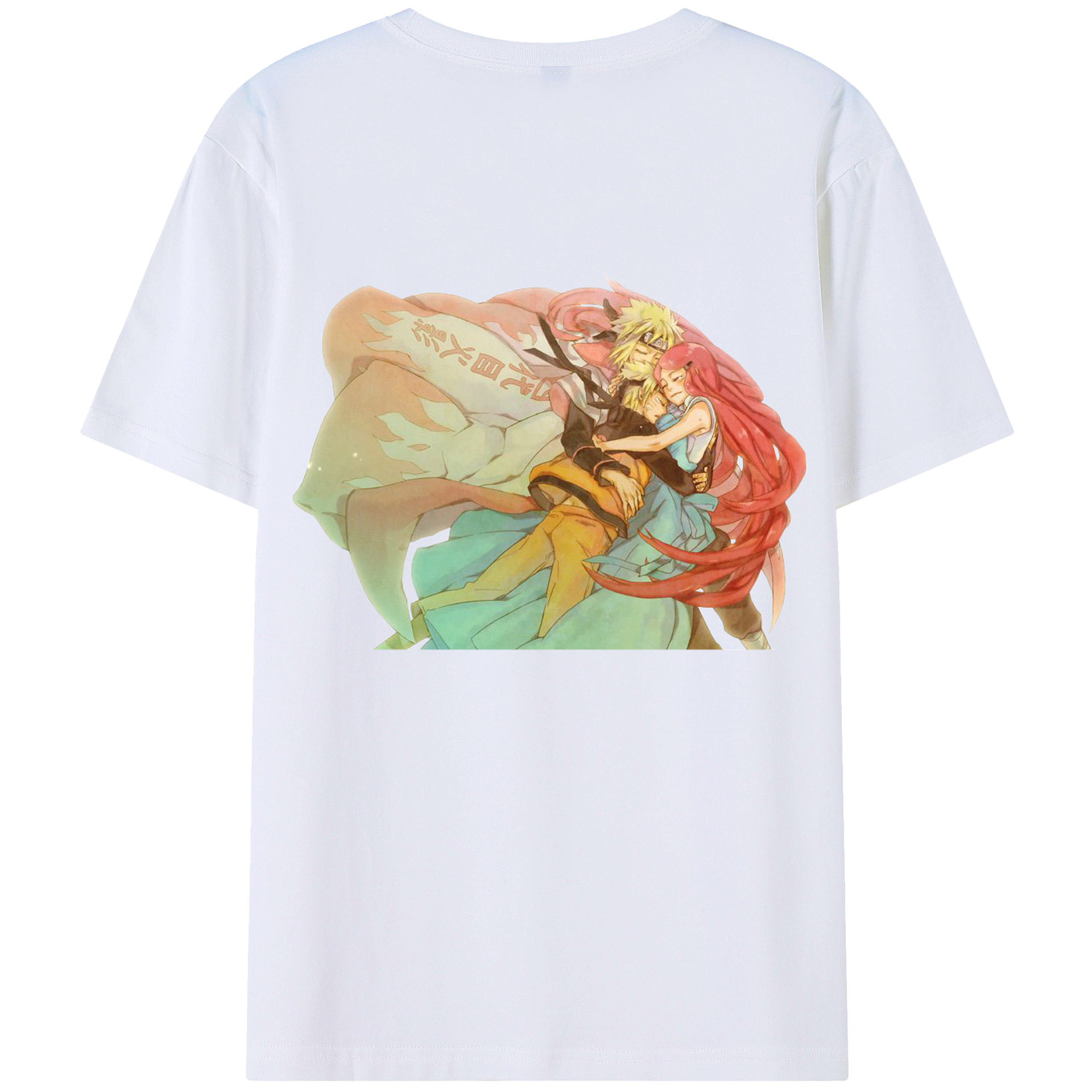 （画像用） NARUTO -ナルト- うずまき ナルト Uzumaki Naruto 綿100％ メンズ半袖Tシャツ（バックプリント） 通気性