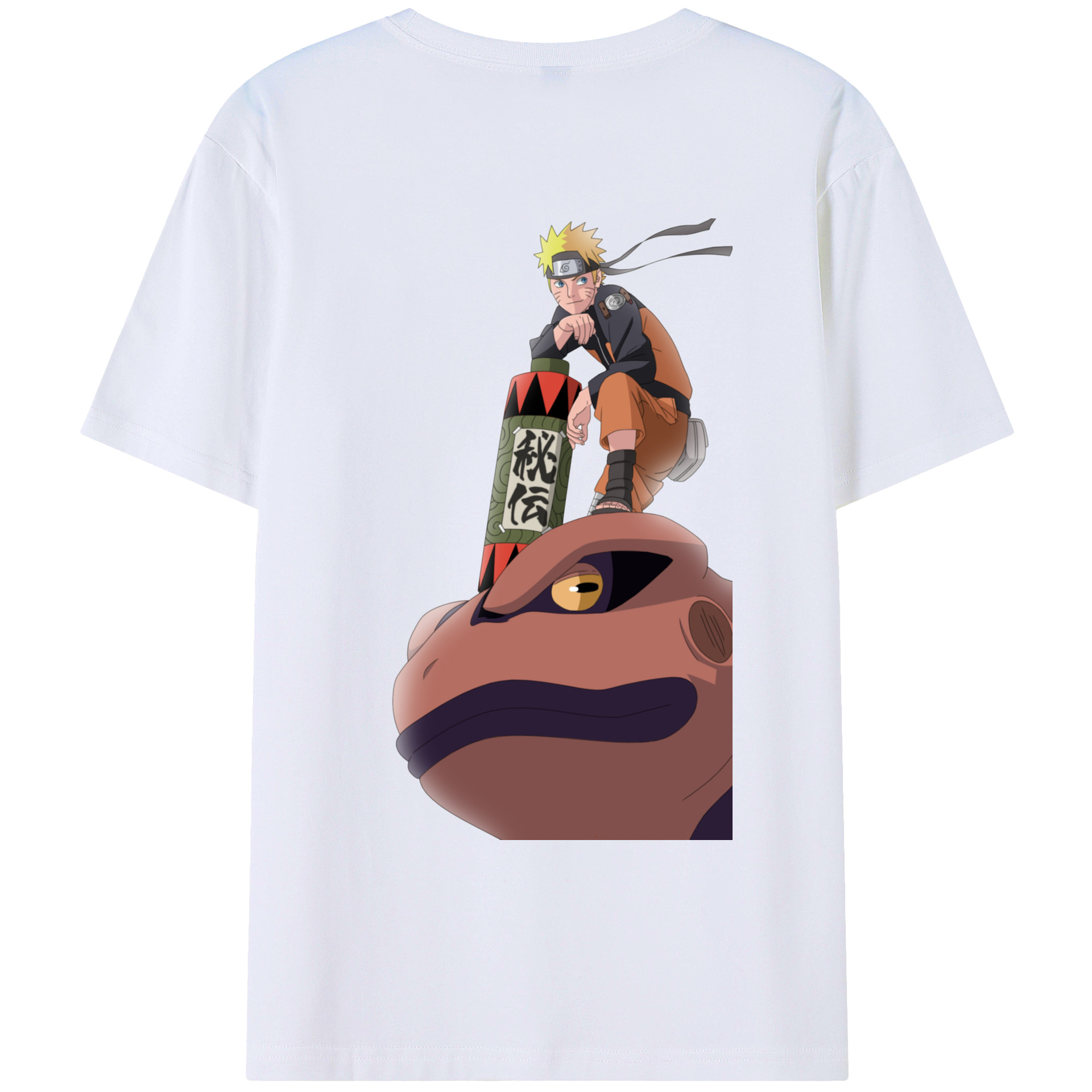 （画像用） NARUTO -ナルト- うずまき ナルト Uzumaki Naruto 綿100％ メンズ半袖Tシャツ（バックプリント） 通気性