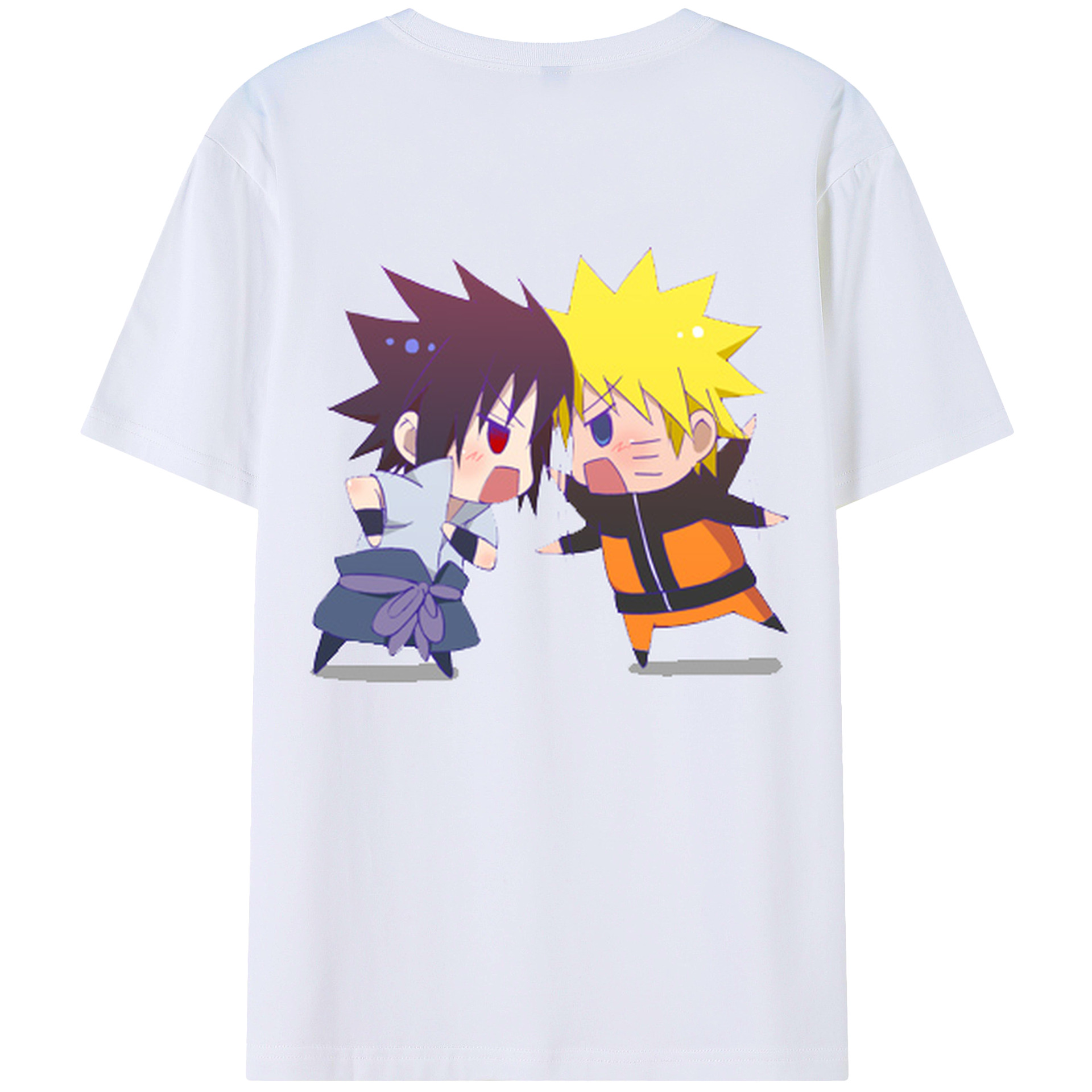 （画像用） NARUTO -ナルト- うずまき ナルト Uzumaki Naruto 綿100％ メンズ半袖Tシャツ（バックプリント） 通気性