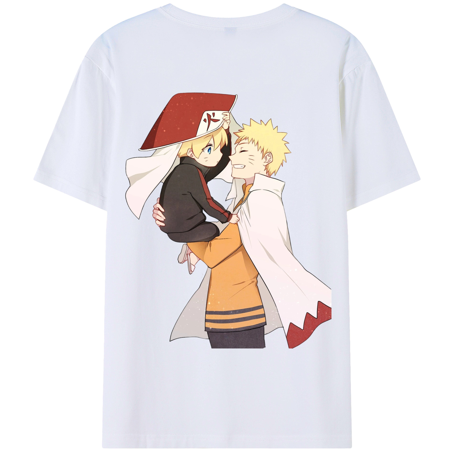 （画像用） NARUTO -ナルト- うずまき ナルト Uzumaki Naruto 綿100％ メンズ半袖Tシャツ（バックプリント） 通気性