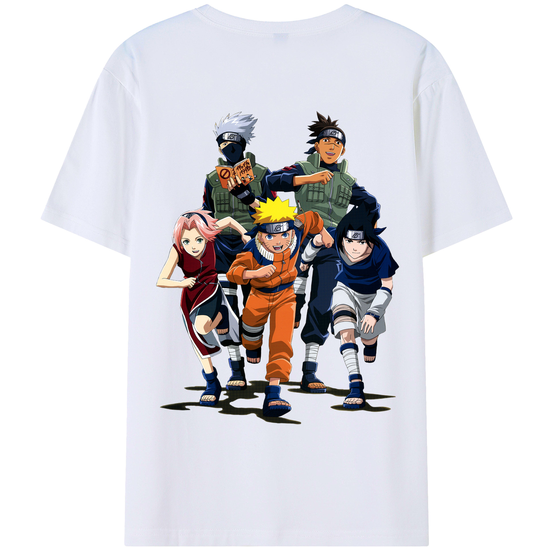 （画像用） NARUTO -ナルト- うずまき ナルト Uzumaki Naruto 綿100％ メンズ半袖Tシャツ（バックプリント） 通気性