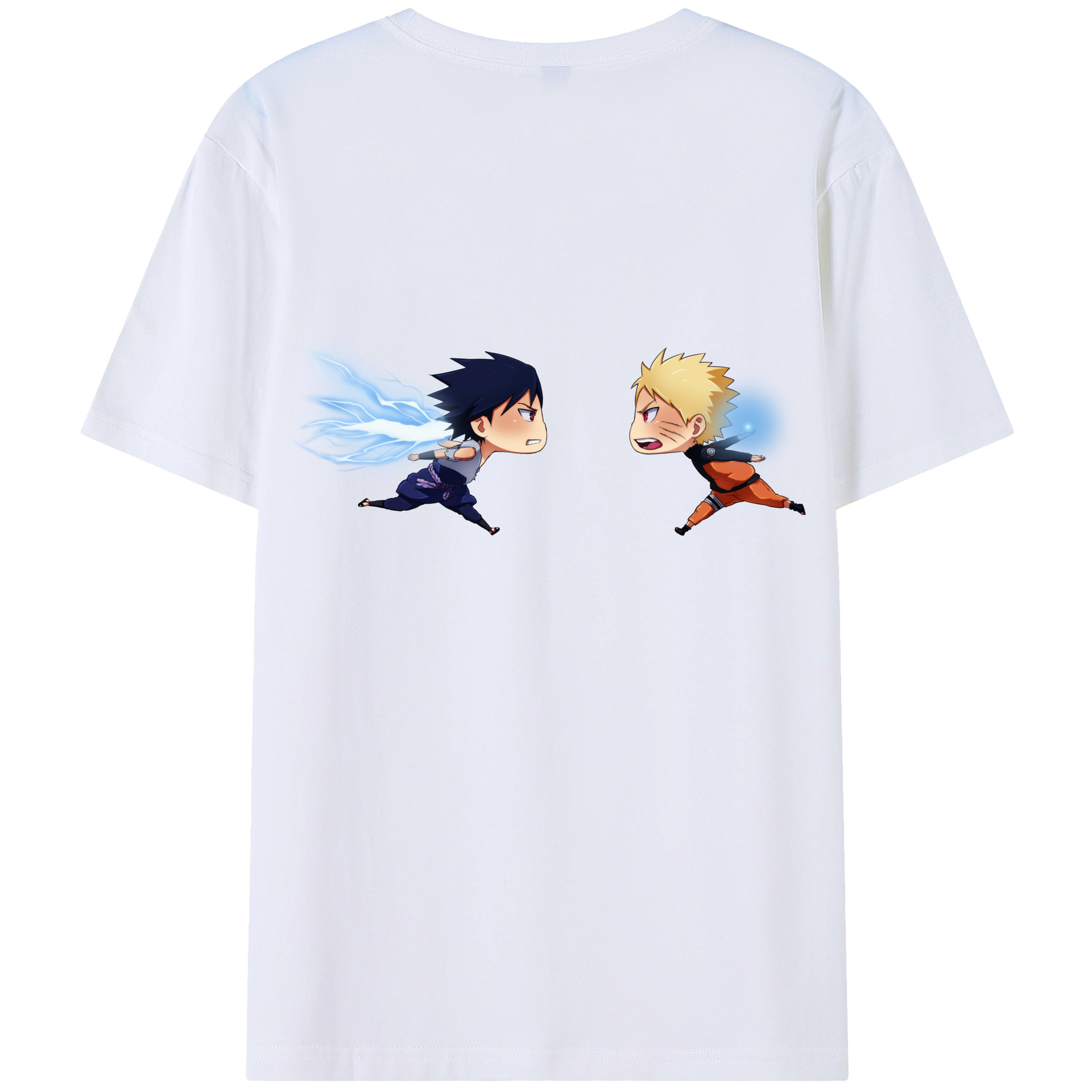 （画像用） NARUTO -ナルト- うずまき ナルト Uzumaki Naruto 綿100％ メンズ半袖Tシャツ（バックプリント） 通気性