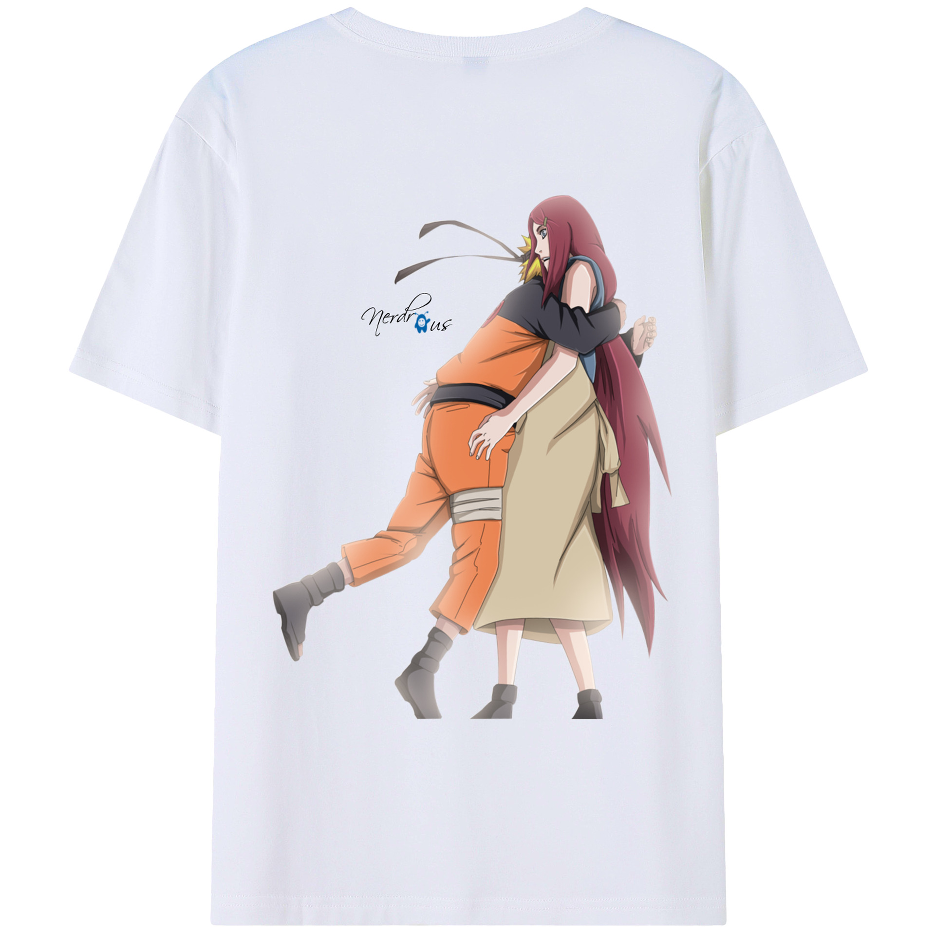 （画像用） NARUTO -ナルト- うずまき ナルト Uzumaki Naruto 綿100％ メンズ半袖Tシャツ（バックプリント） 通気性