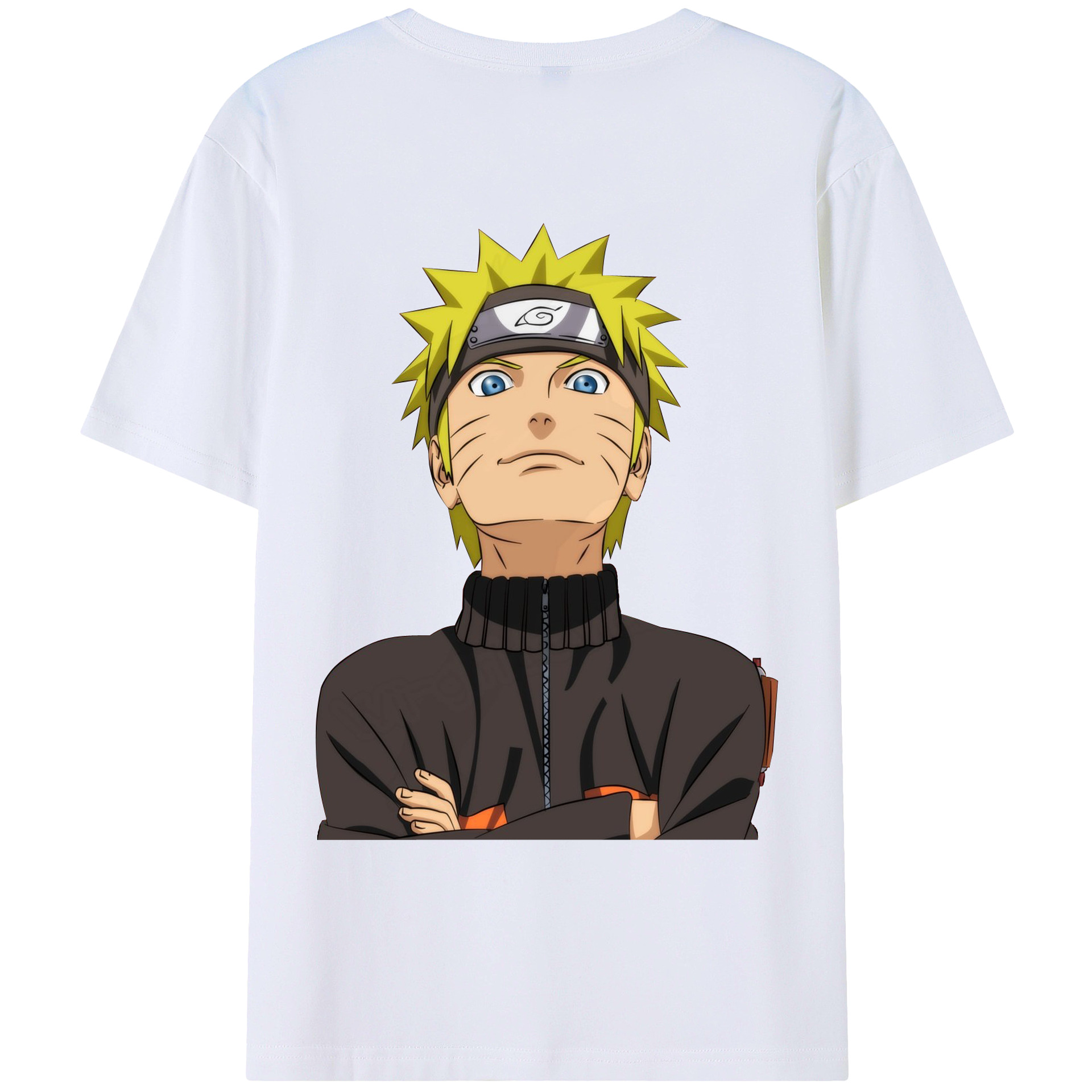 （画像用） NARUTO -ナルト- うずまき ナルト Uzumaki Naruto 綿100％ メンズ半袖Tシャツ（バックプリント） 通気性
