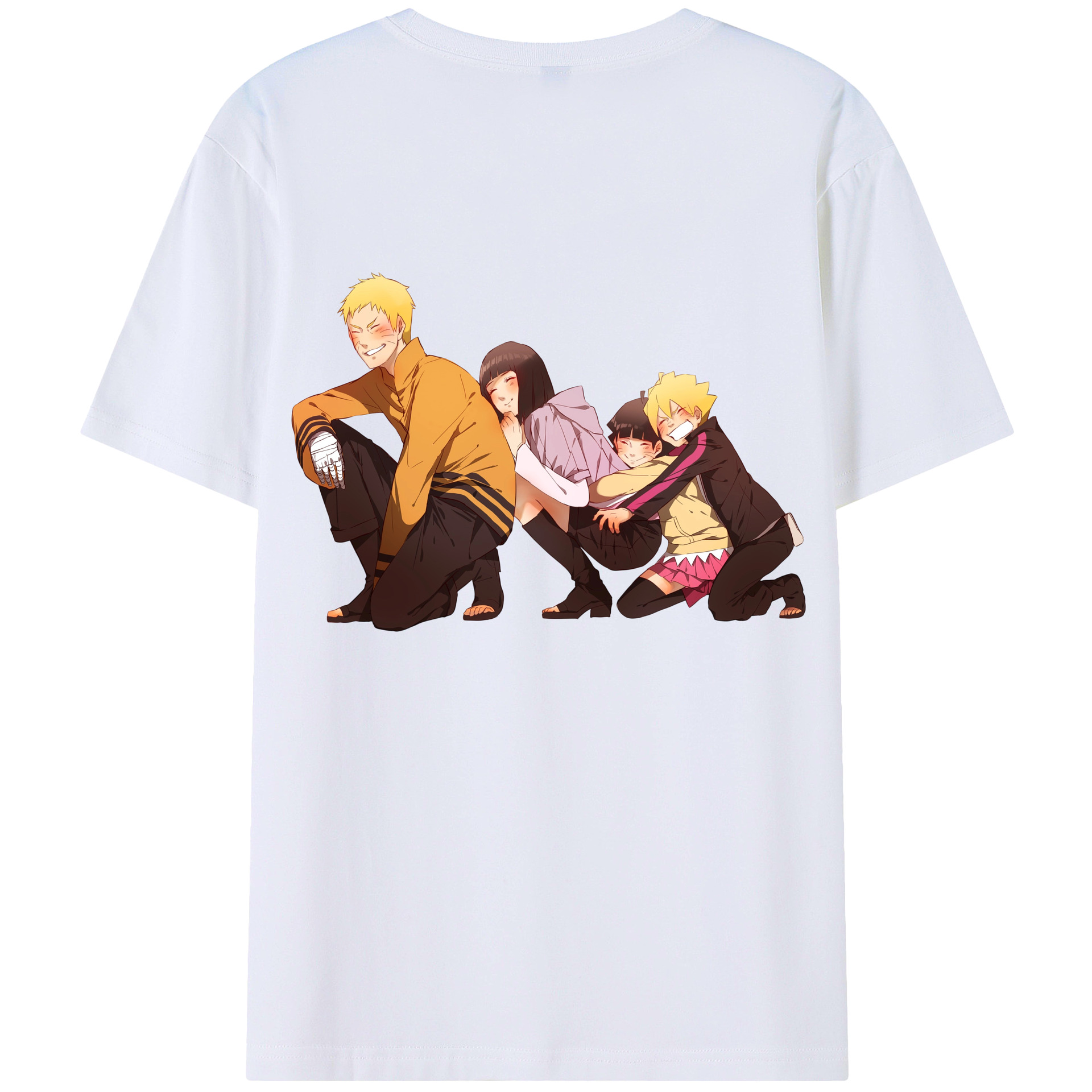（画像用） NARUTO -ナルト- うずまき ナルト Uzumaki Naruto 綿100％ メンズ半袖Tシャツ（バックプリント） 通気性