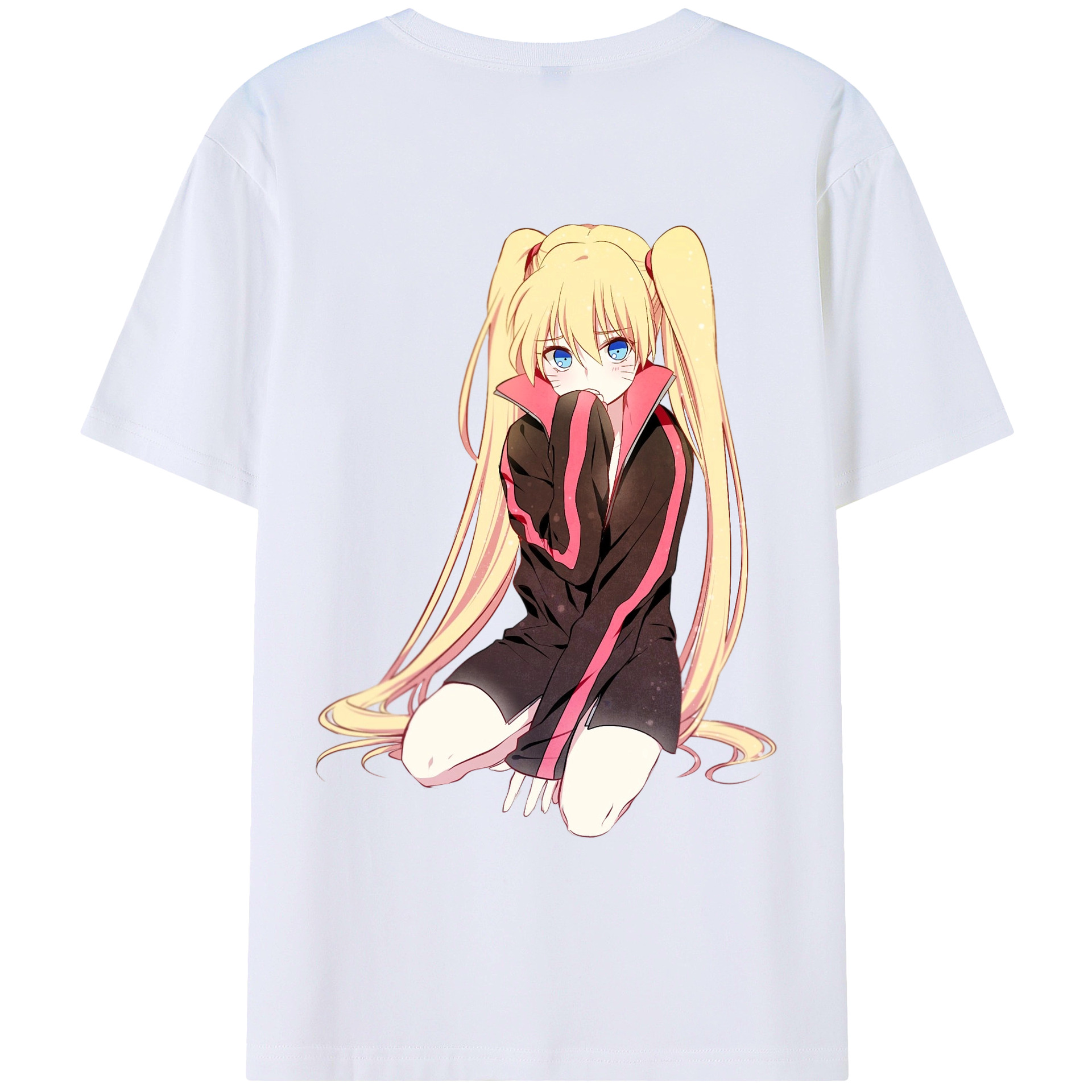 （画像用） NARUTO -ナルト- うずまき ナルト Uzumaki Naruto 綿100％ メンズ半袖Tシャツ（バックプリント） 通気性