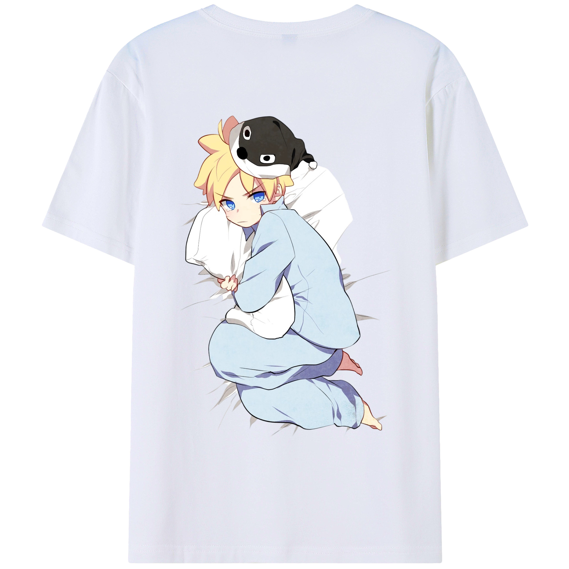 （画像用） NARUTO -ナルト- うずまき ナルト Uzumaki Naruto 綿100％ メンズ半袖Tシャツ（バックプリント） 通気性