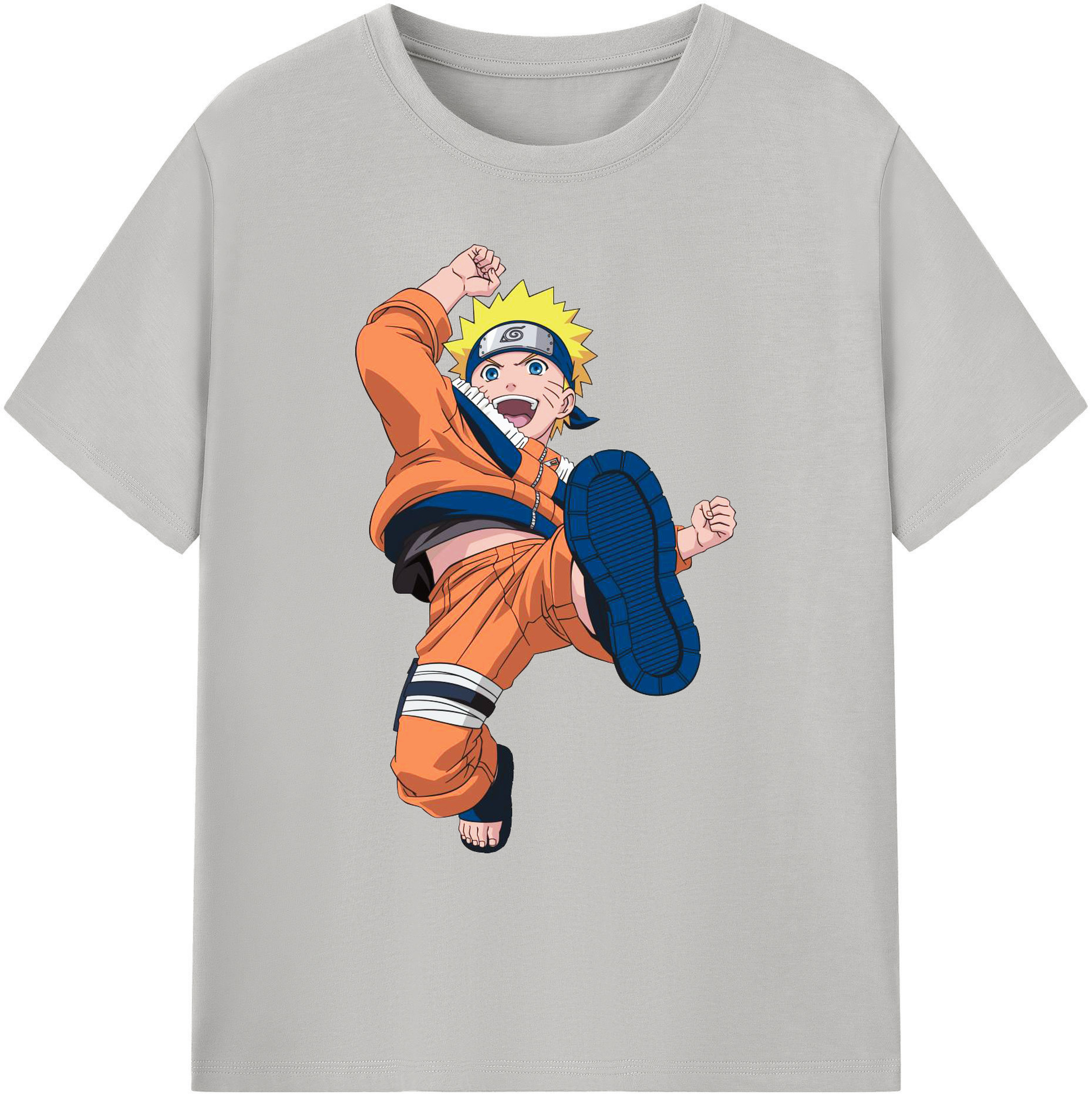 （画像用） NARUTO -ナルト- うずまき ナルト Uzumaki Naruto 綿100％ メンズ半袖Tシャツ｜肌触りやわらか＆通気性
