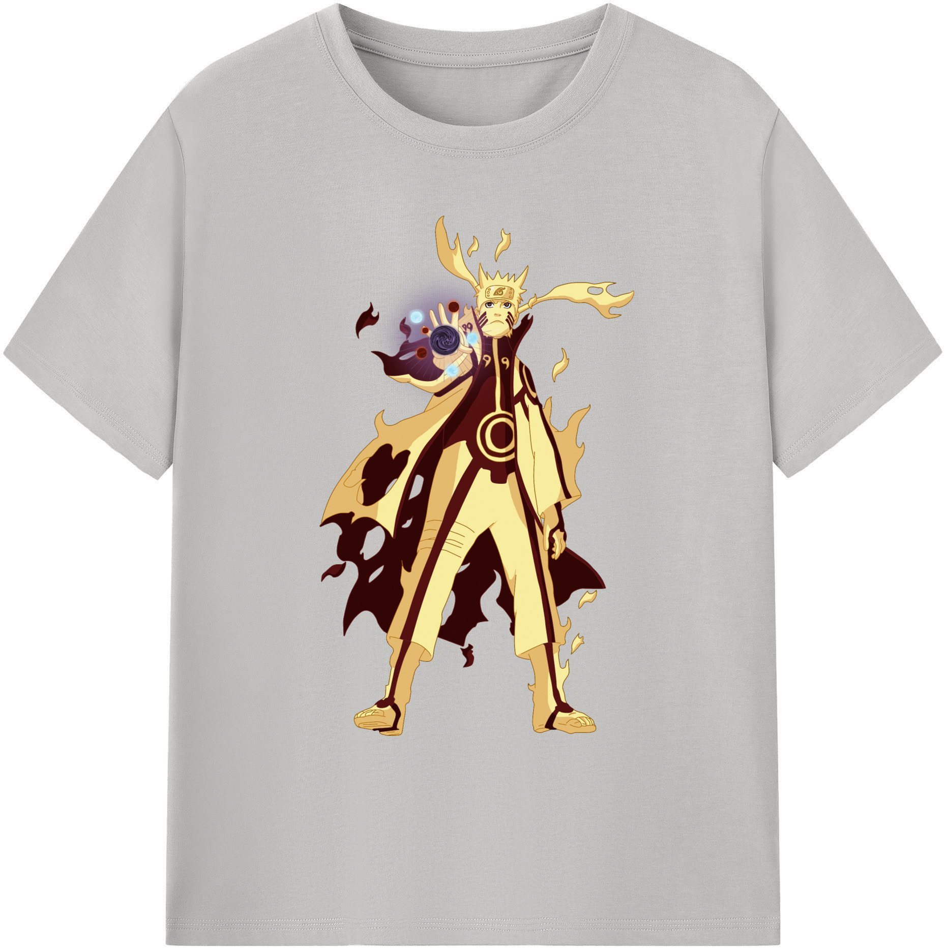 （画像用） NARUTO -ナルト- うずまき ナルト Uzumaki Naruto 綿100％ メンズ半袖Tシャツ｜肌触りやわらか＆通気性