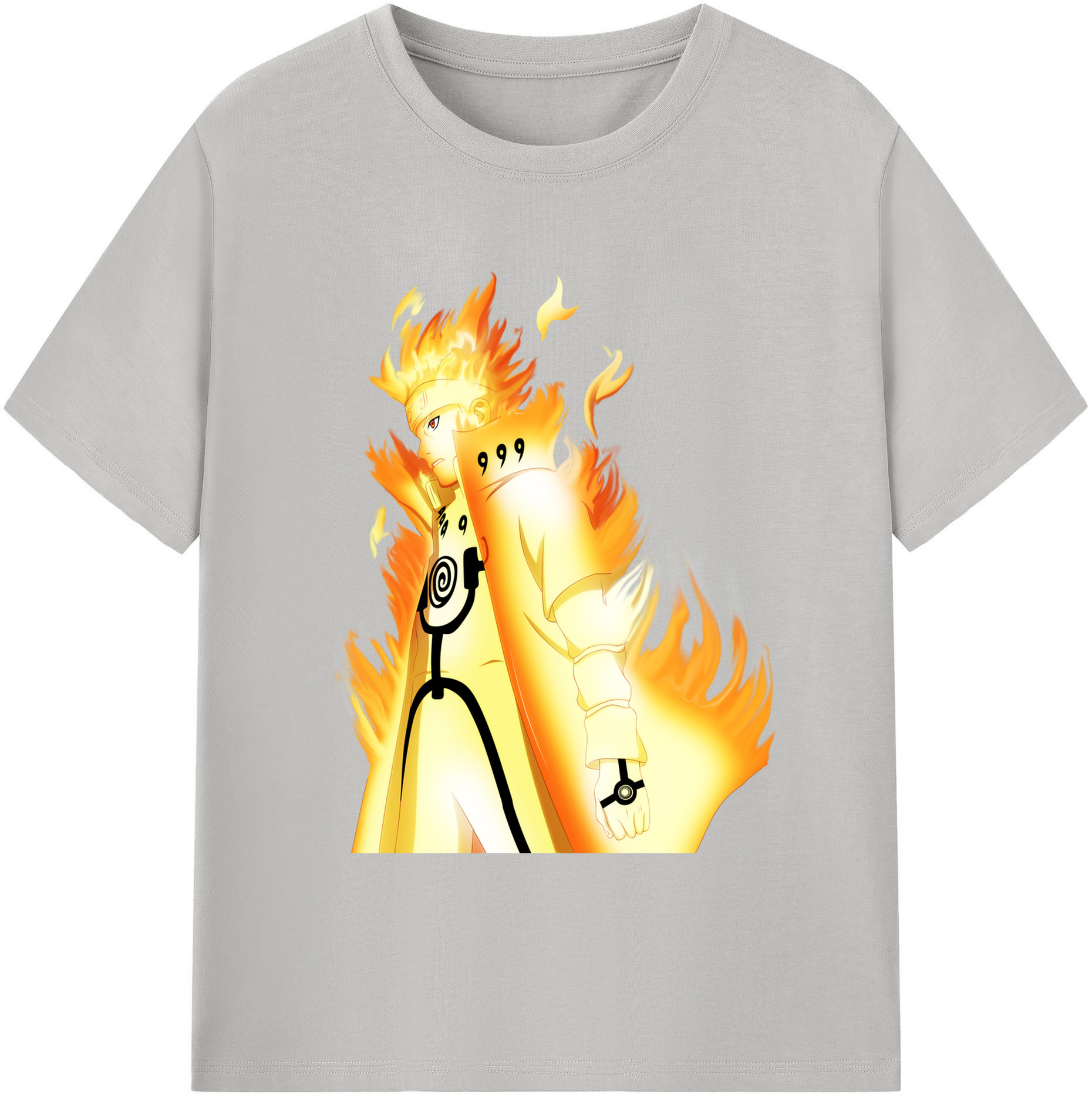 （画像用） NARUTO -ナルト- うずまき ナルト Uzumaki Naruto 綿100％ メンズ半袖Tシャツ｜肌触りやわらか＆通気性