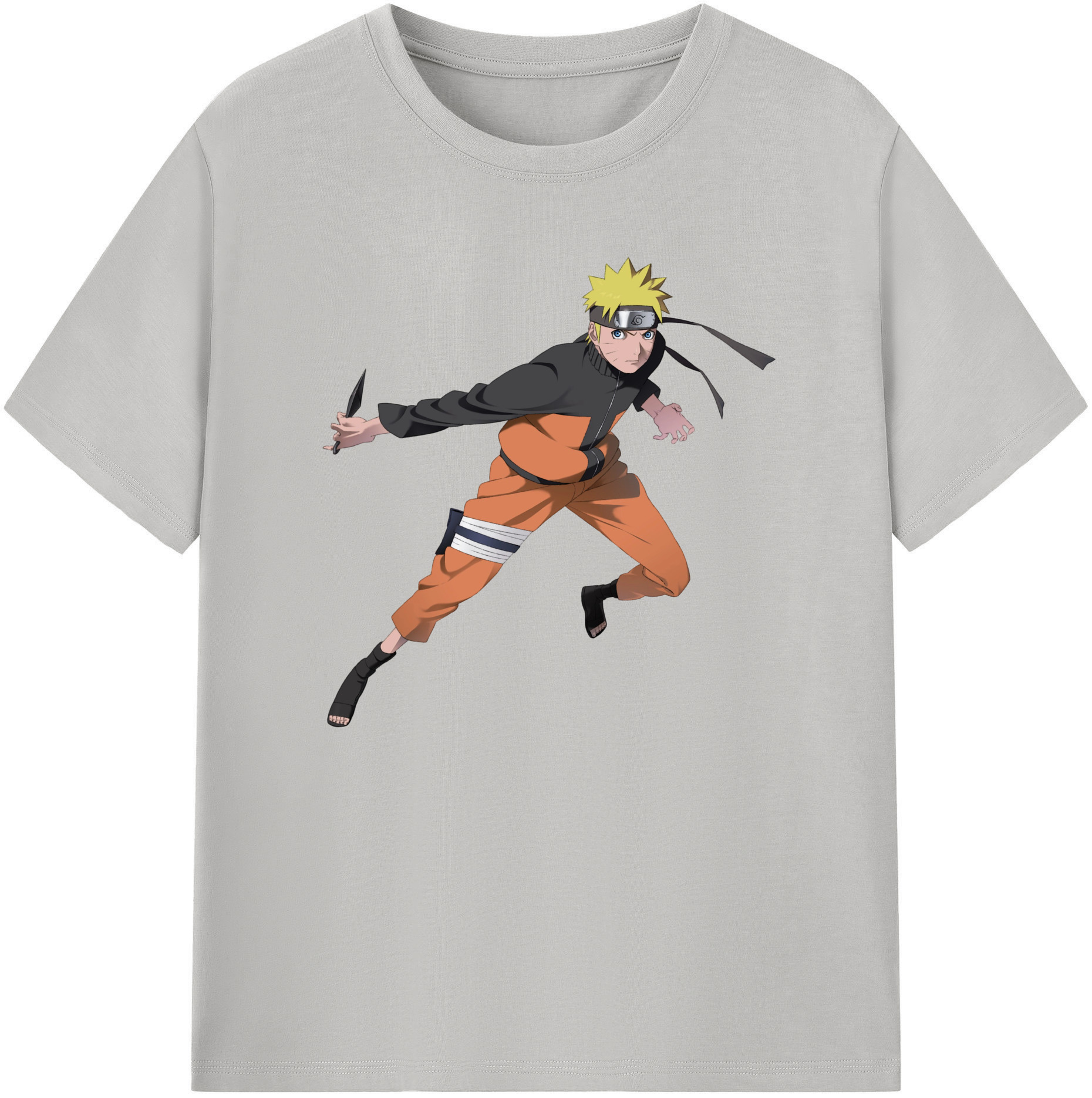 （画像用） NARUTO -ナルト- うずまき ナルト Uzumaki Naruto 綿100％ メンズ半袖Tシャツ｜肌触りやわらか＆通気性