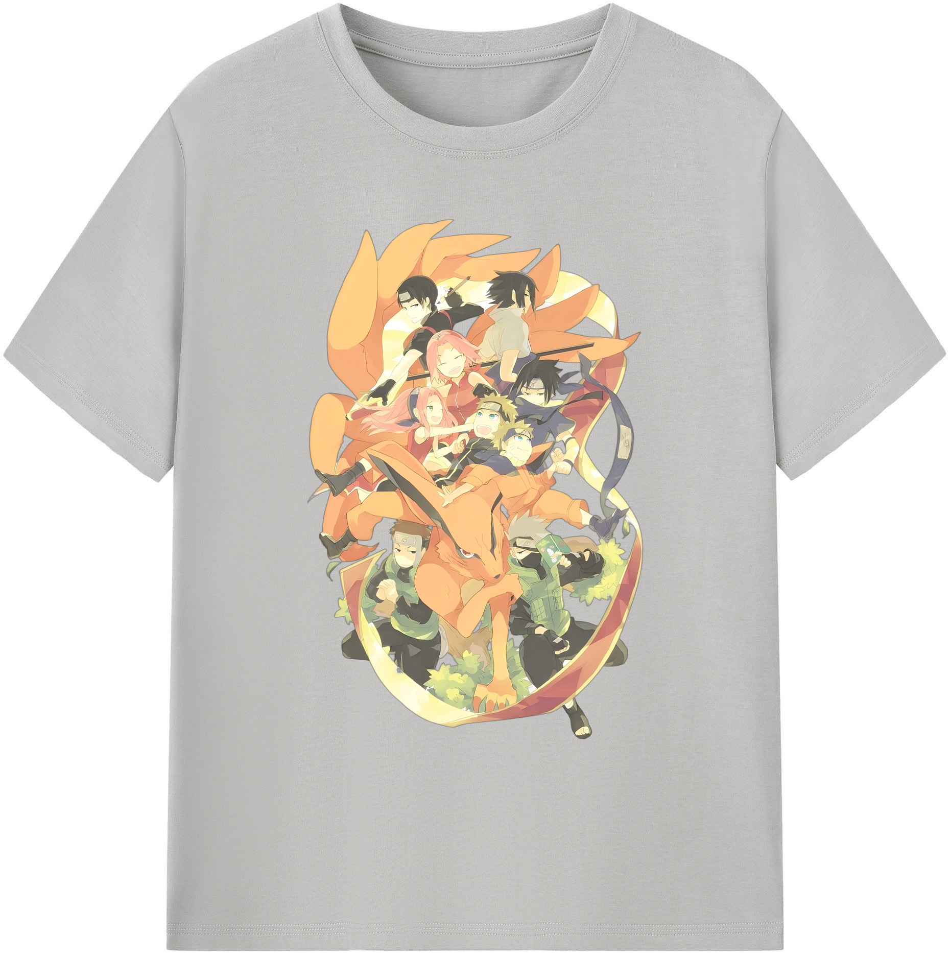 （画像用） NARUTO -ナルト- うずまき ナルト Uzumaki Naruto 綿100％ メンズ半袖Tシャツ｜肌触りやわらか＆通気性
