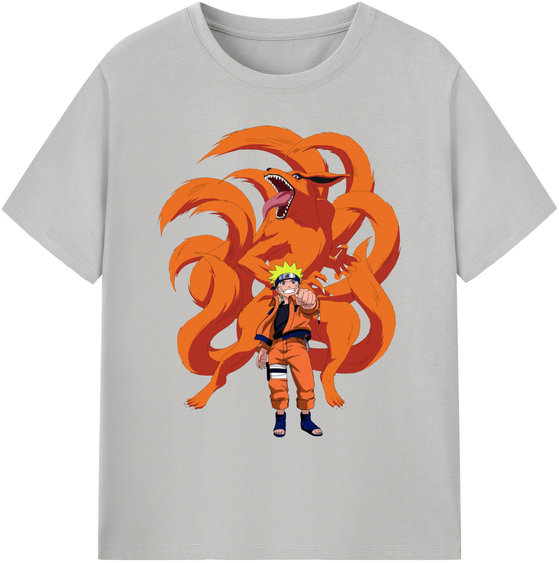 （画像用） NARUTO -ナルト- うずまき ナルト Uzumaki Naruto 綿100％ メンズ半袖Tシャツ｜肌触りやわらか＆通気性