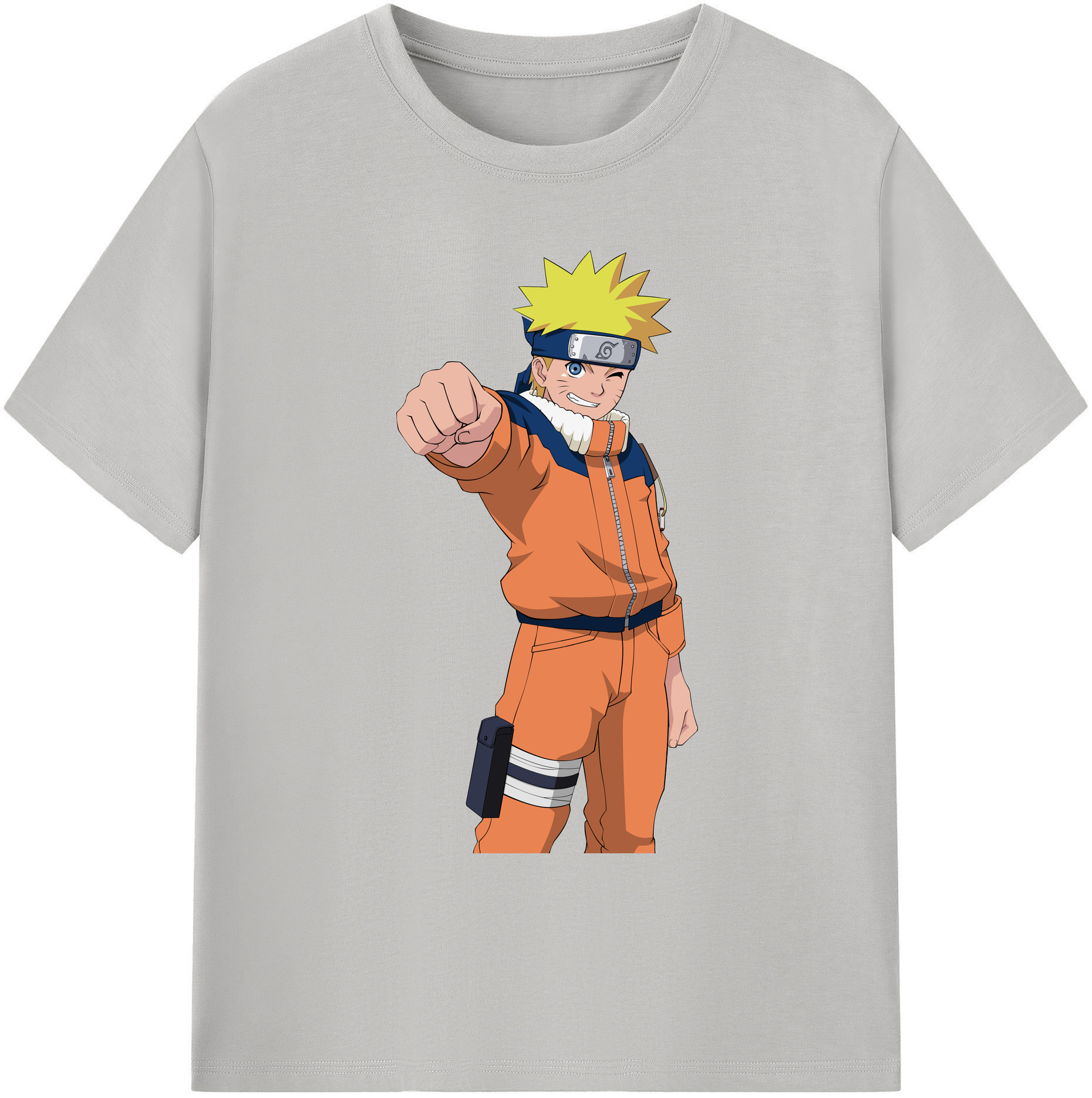 NARUTO -ナルト- うずまき ナルト Uzumaki Naruto 綿100％ メンズ半袖Tシャツ｜肌触りやわらか＆通気性