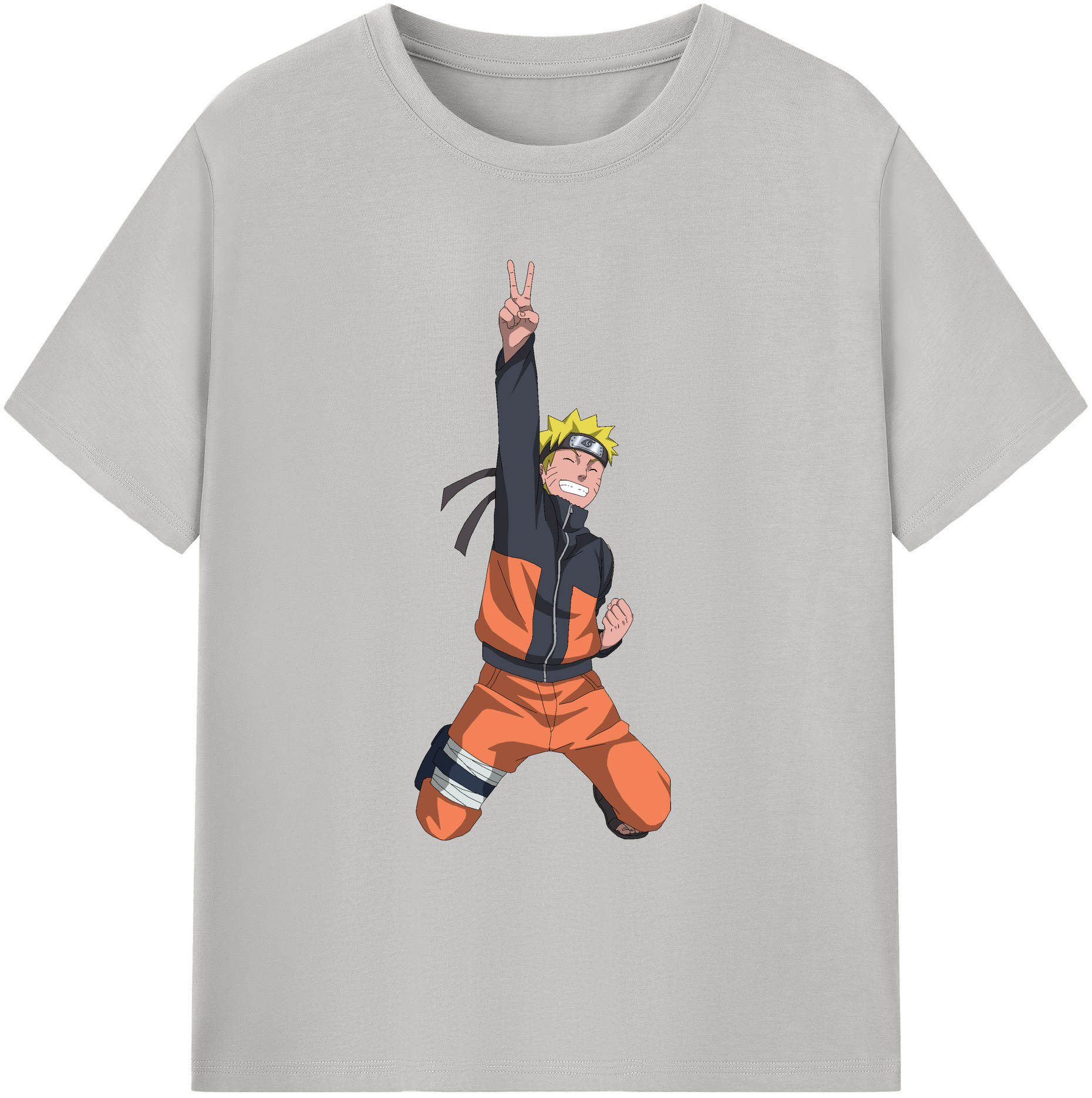 （画像用） NARUTO -ナルト- うずまき ナルト Uzumaki Naruto 綿100％ メンズ半袖Tシャツ｜肌触りやわらか＆通気性