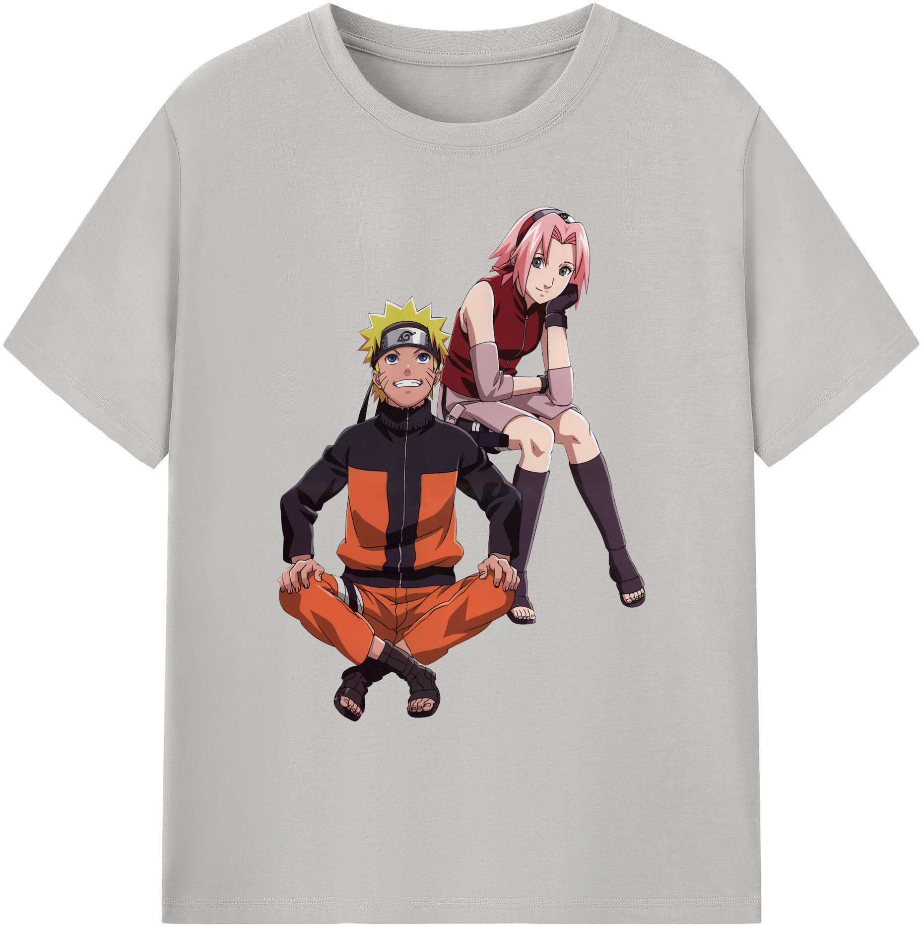 （画像用） NARUTO -ナルト- うずまき ナルト Uzumaki Naruto 綿100％ メンズ半袖Tシャツ｜肌触りやわらか＆通気性