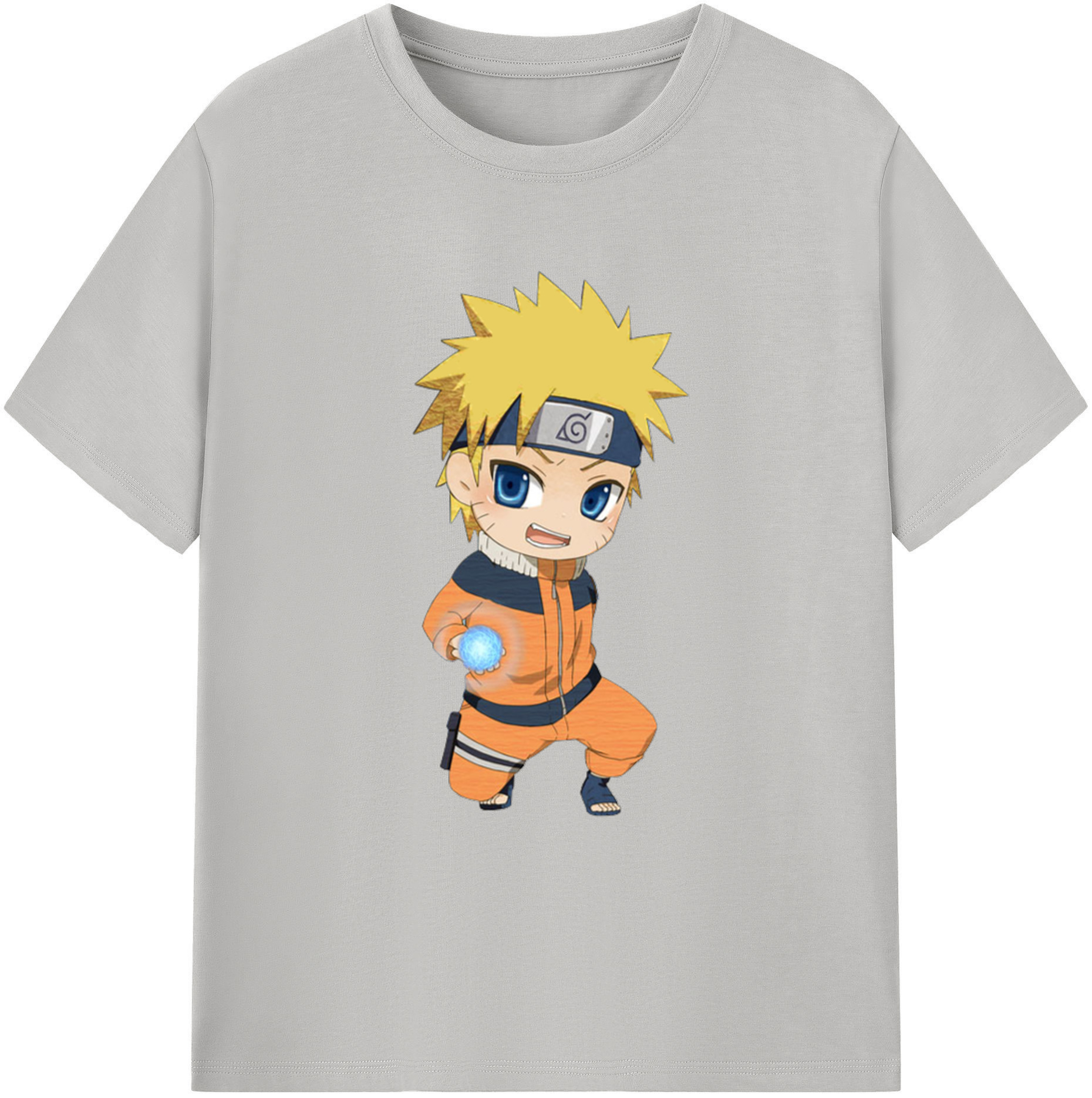 （画像用） NARUTO -ナルト- うずまき ナルト Uzumaki Naruto 綿100％ メンズ半袖Tシャツ｜肌触りやわらか＆通気性
