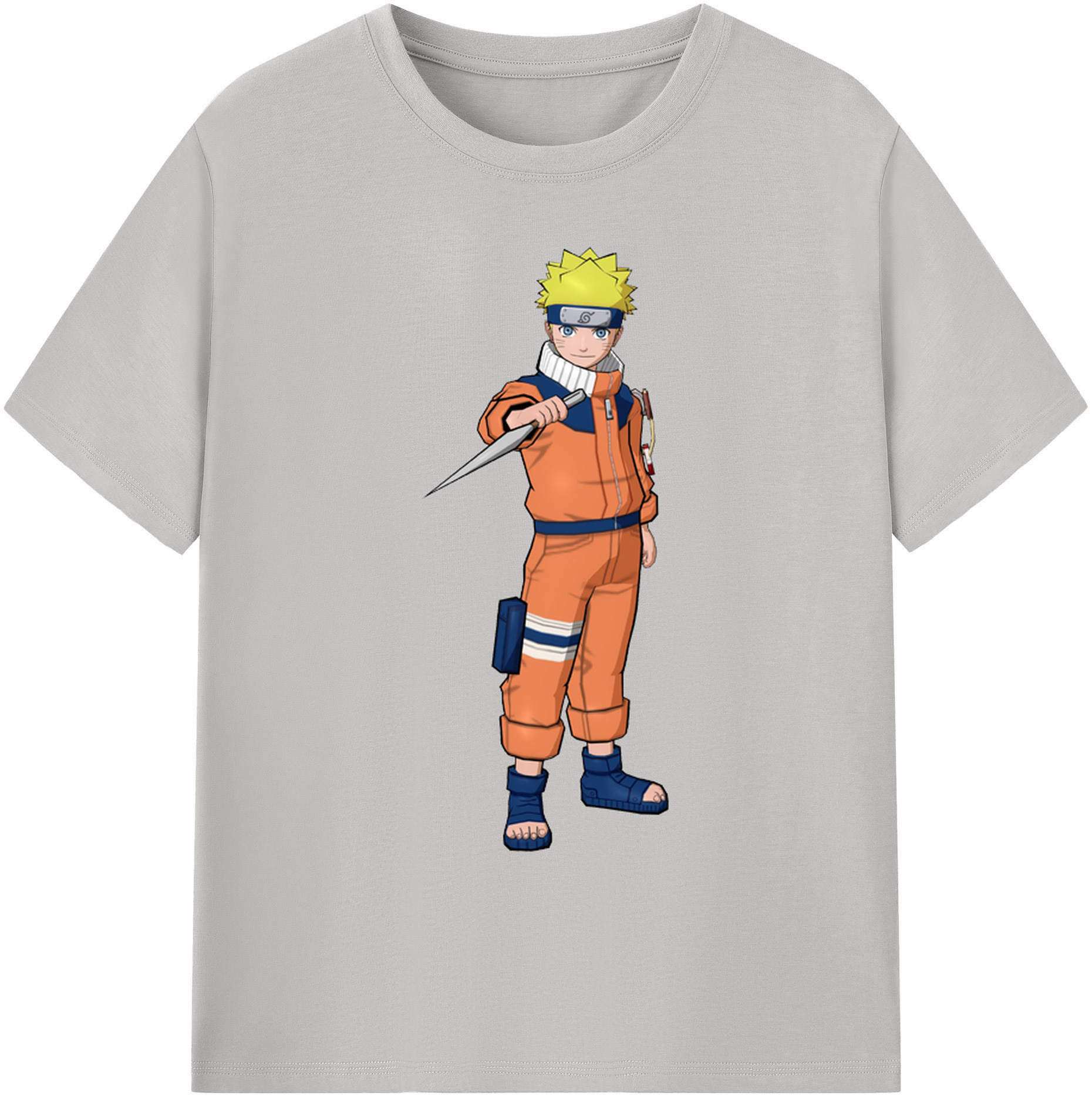 （画像用） NARUTO -ナルト- うずまき ナルト Uzumaki Naruto 綿100％ メンズ半袖Tシャツ｜肌触りやわらか＆通気性