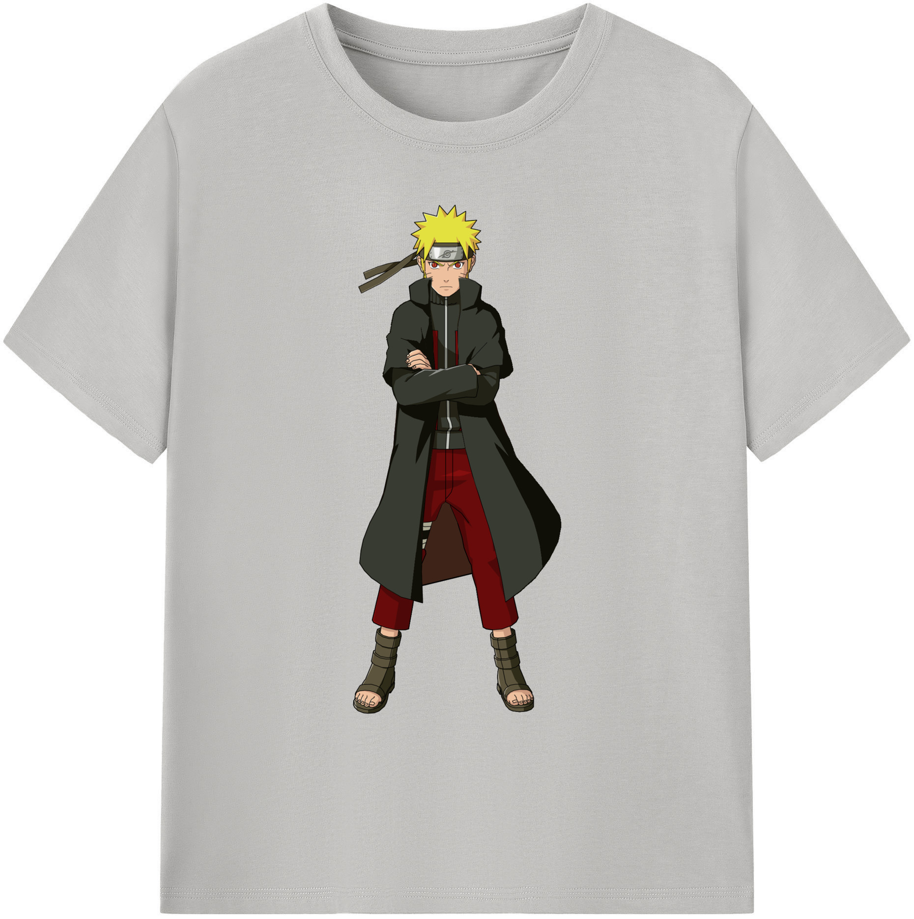 （画像用） NARUTO -ナルト- うずまき ナルト Uzumaki Naruto 綿100％ メンズ半袖Tシャツ｜肌触りやわらか＆通気性