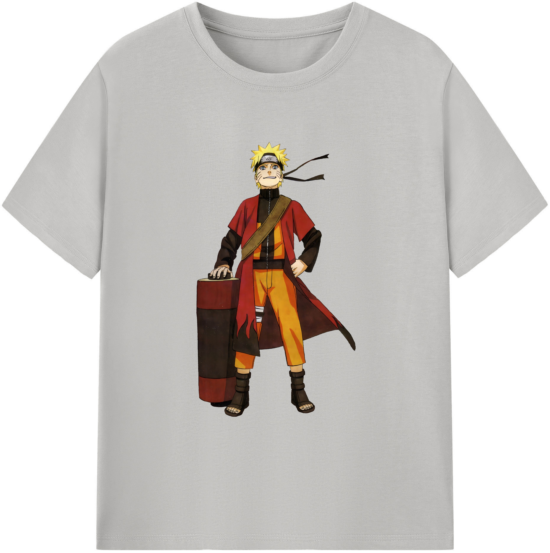 （画像用） NARUTO -ナルト- うずまき ナルト Uzumaki Naruto 綿100％ メンズ半袖Tシャツ｜肌触りやわらか＆通気性