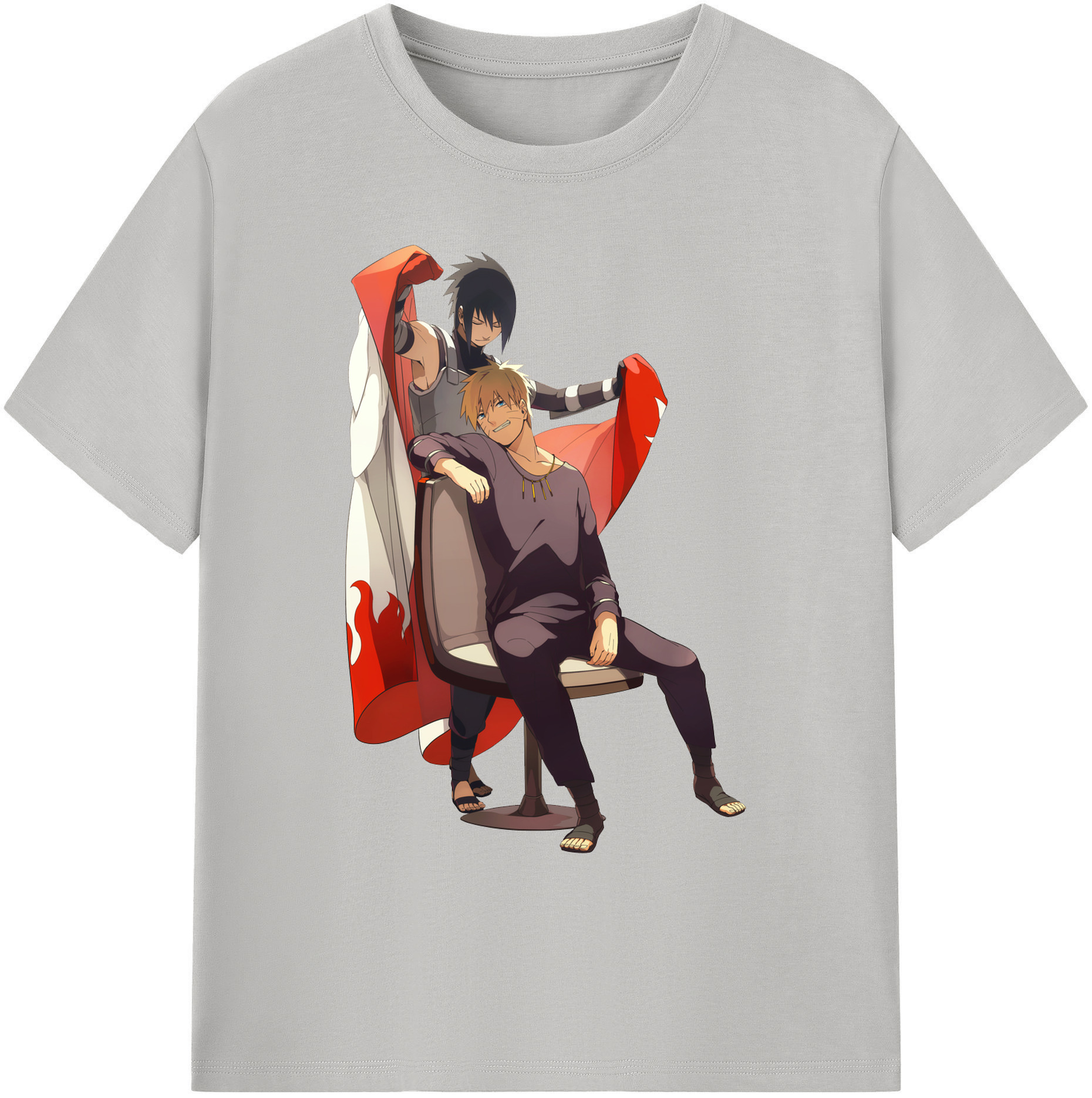 （画像用） NARUTO -ナルト- うずまき ナルト Uzumaki Naruto 綿100％ メンズ半袖Tシャツ｜肌触りやわらか＆通気性