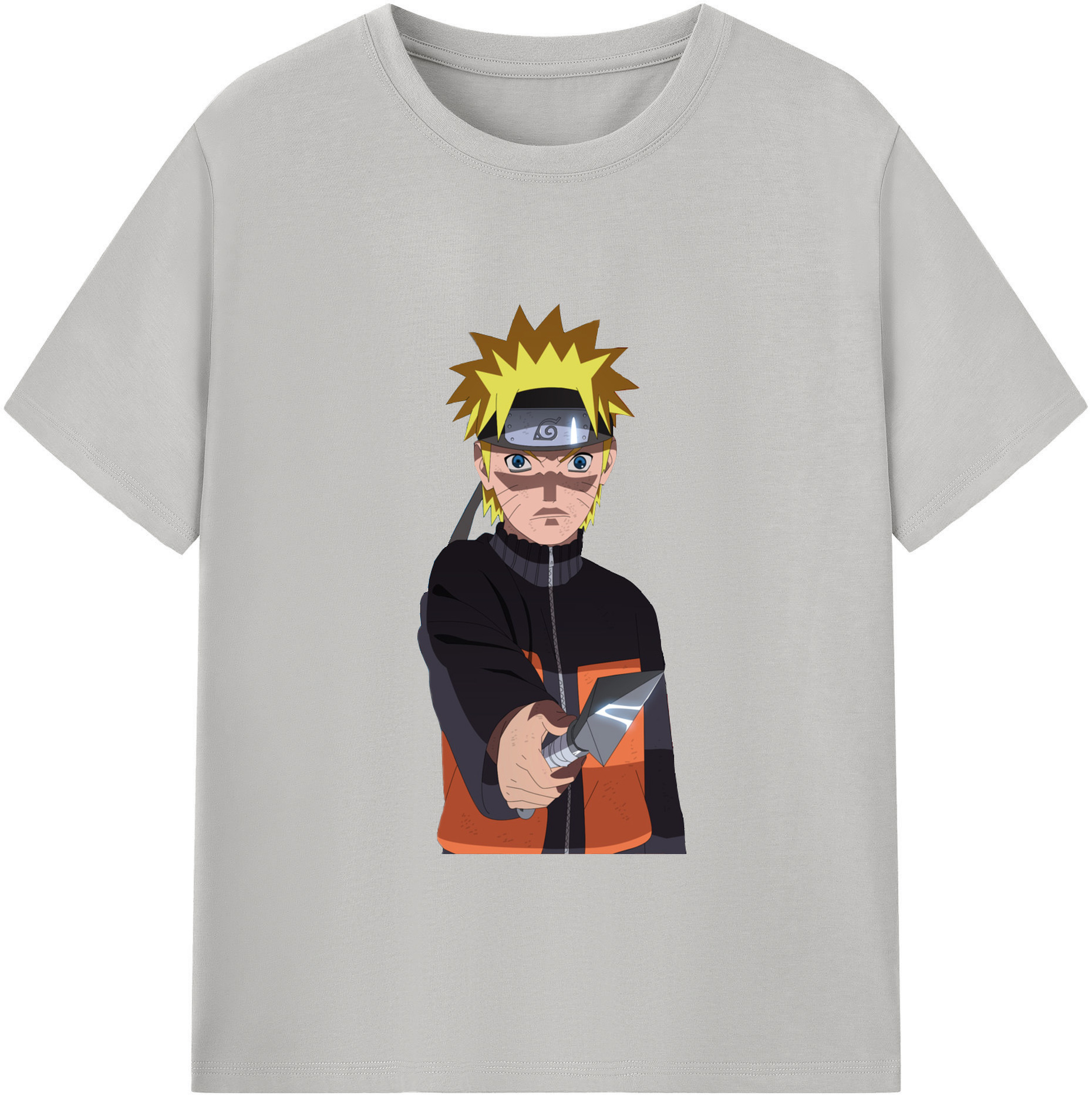 （画像用） NARUTO -ナルト- うずまき ナルト Uzumaki Naruto 綿100％ メンズ半袖Tシャツ｜肌触りやわらか＆通気性